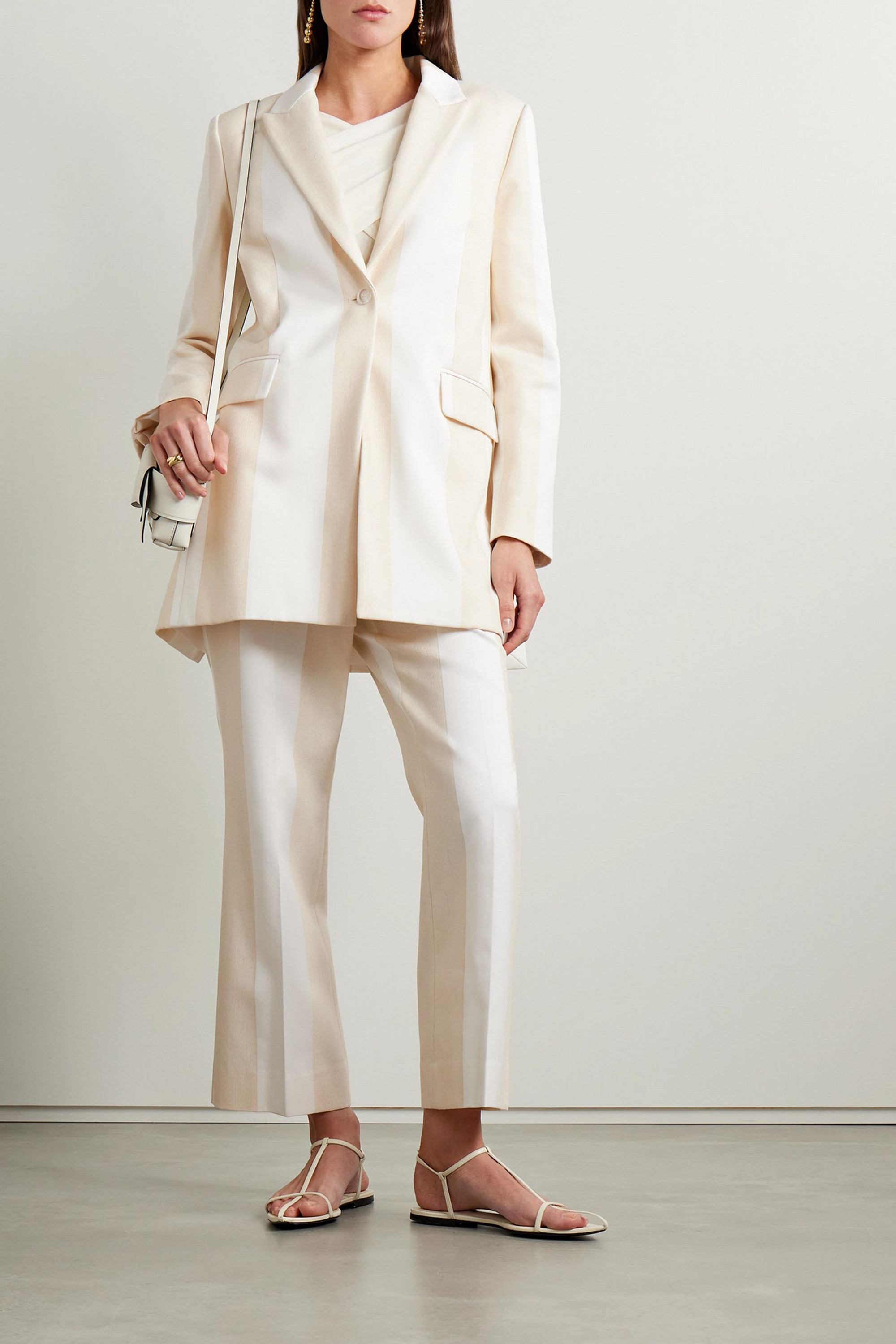 PARTOW Leo paneled cotton and linen-blend blazer