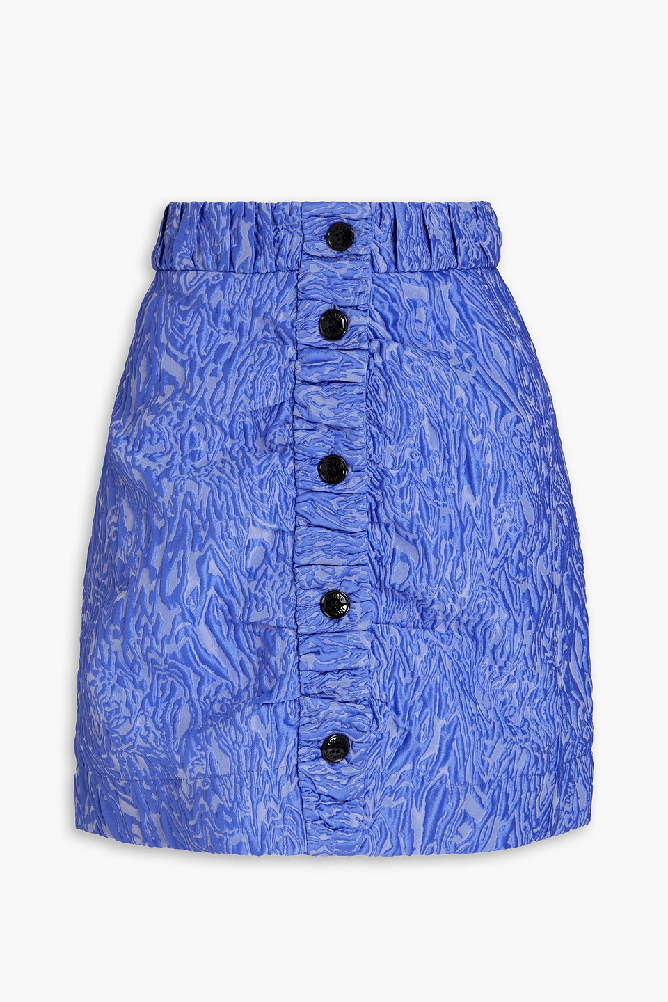 Ganni Blue Asymmetric Miniskirt In Lavender