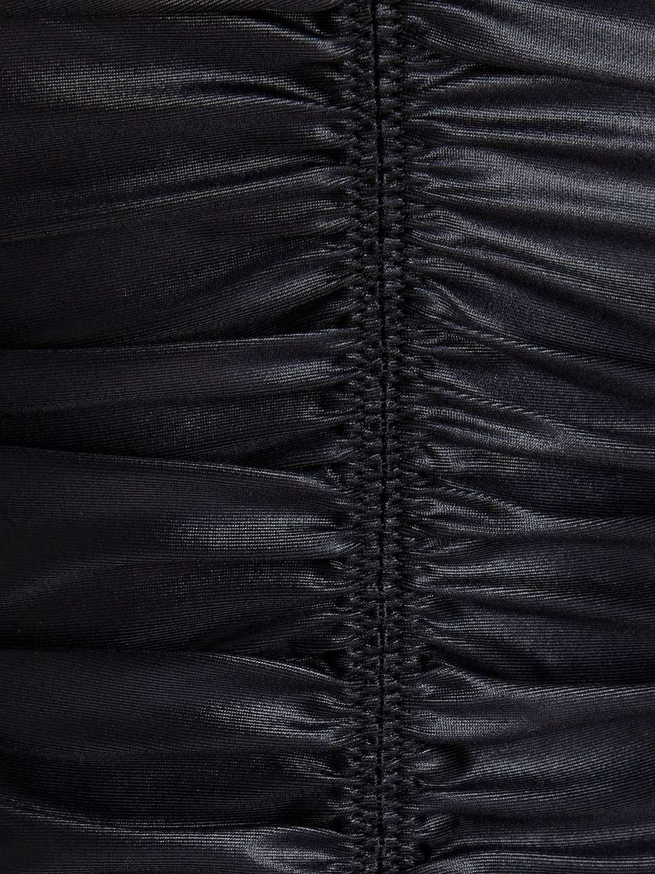 ruched satin-jersey dress