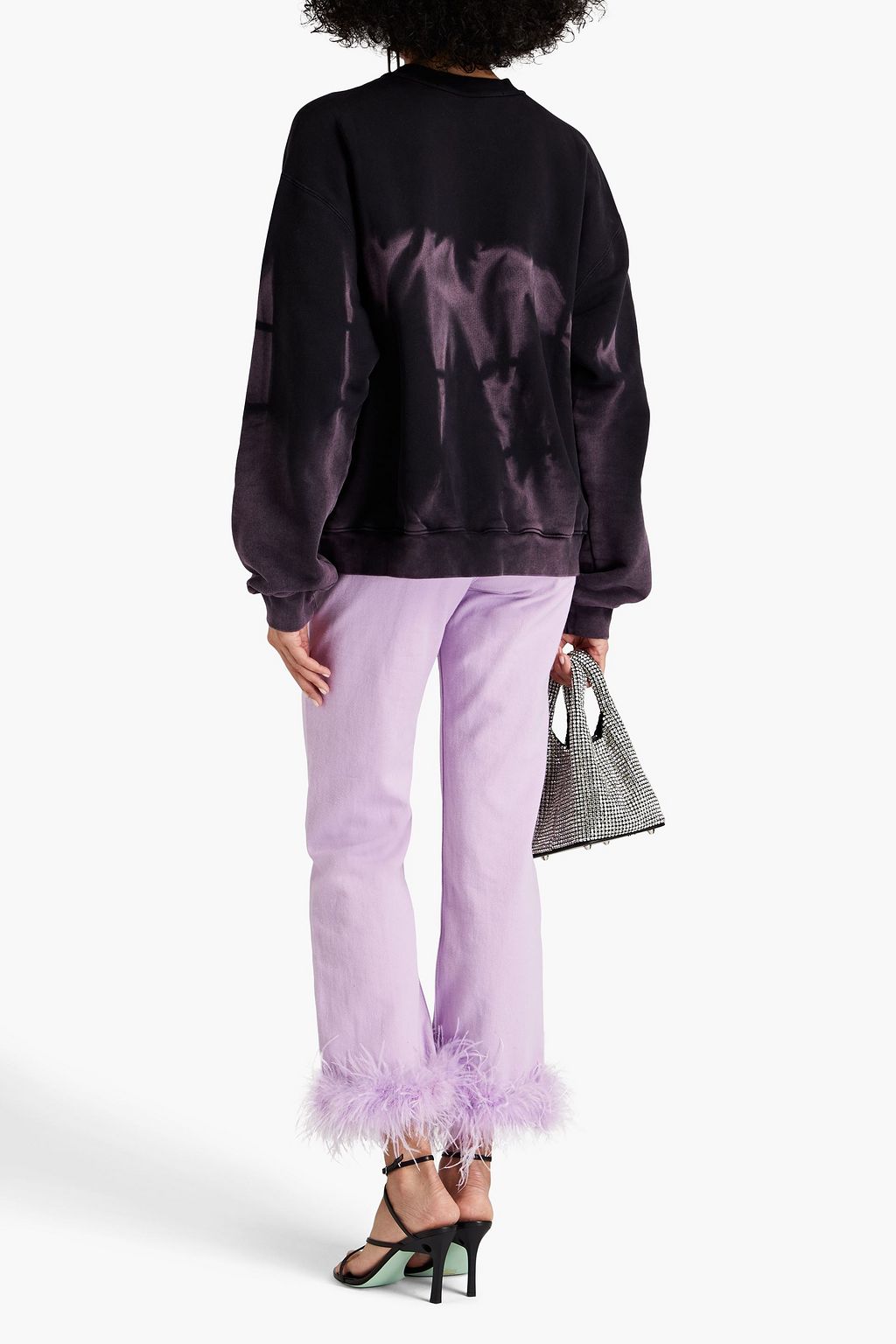ALEXANDER WANG Oversized tie-dyed French cotton-terry sweatshirt