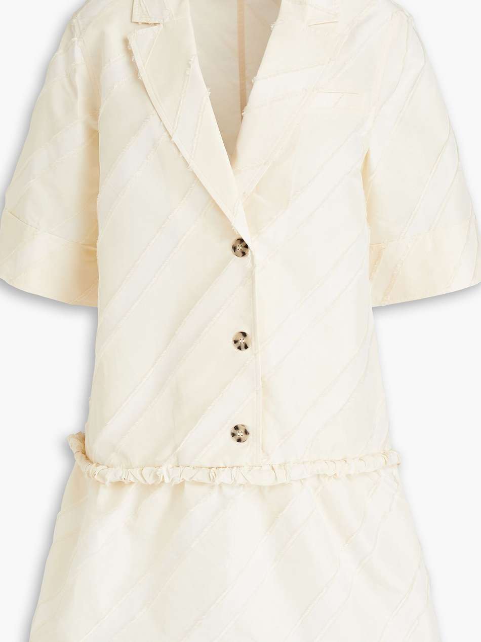 striped taffeta mini dress