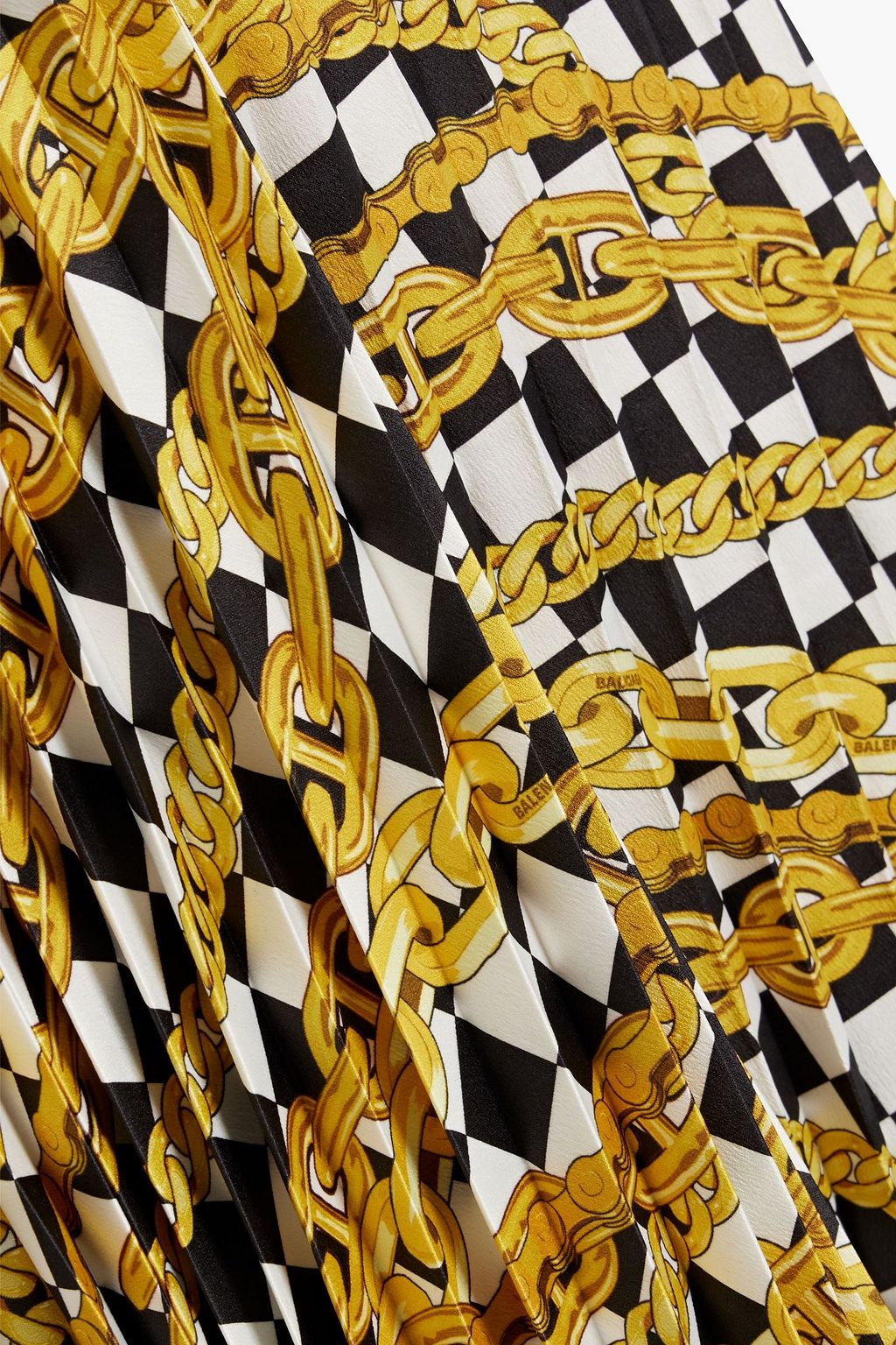 BALENCIAGA Asymmetric printed crepe wrap skirt
