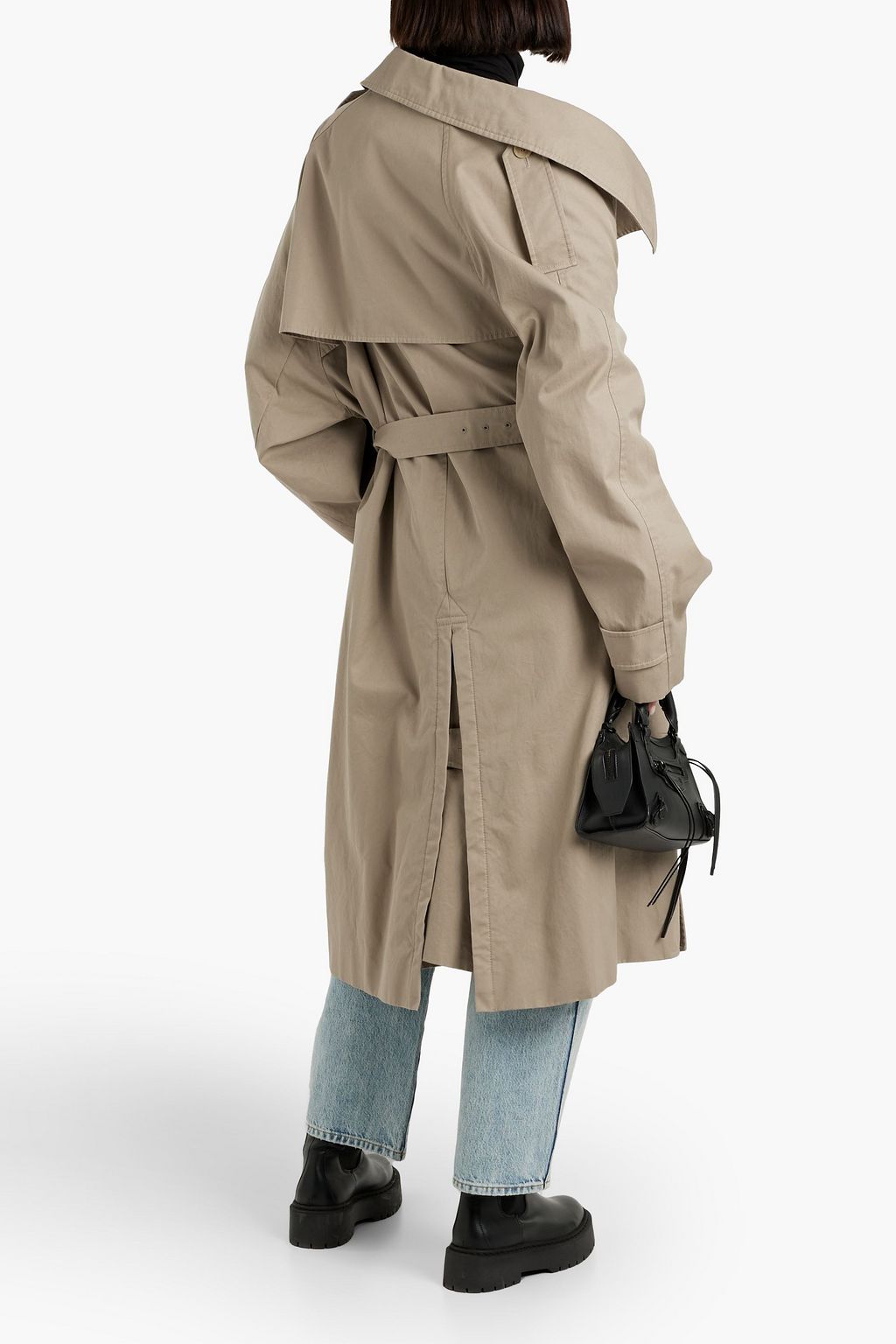 BALENCIAGA Asymmetric cotton-gabardine trench coat