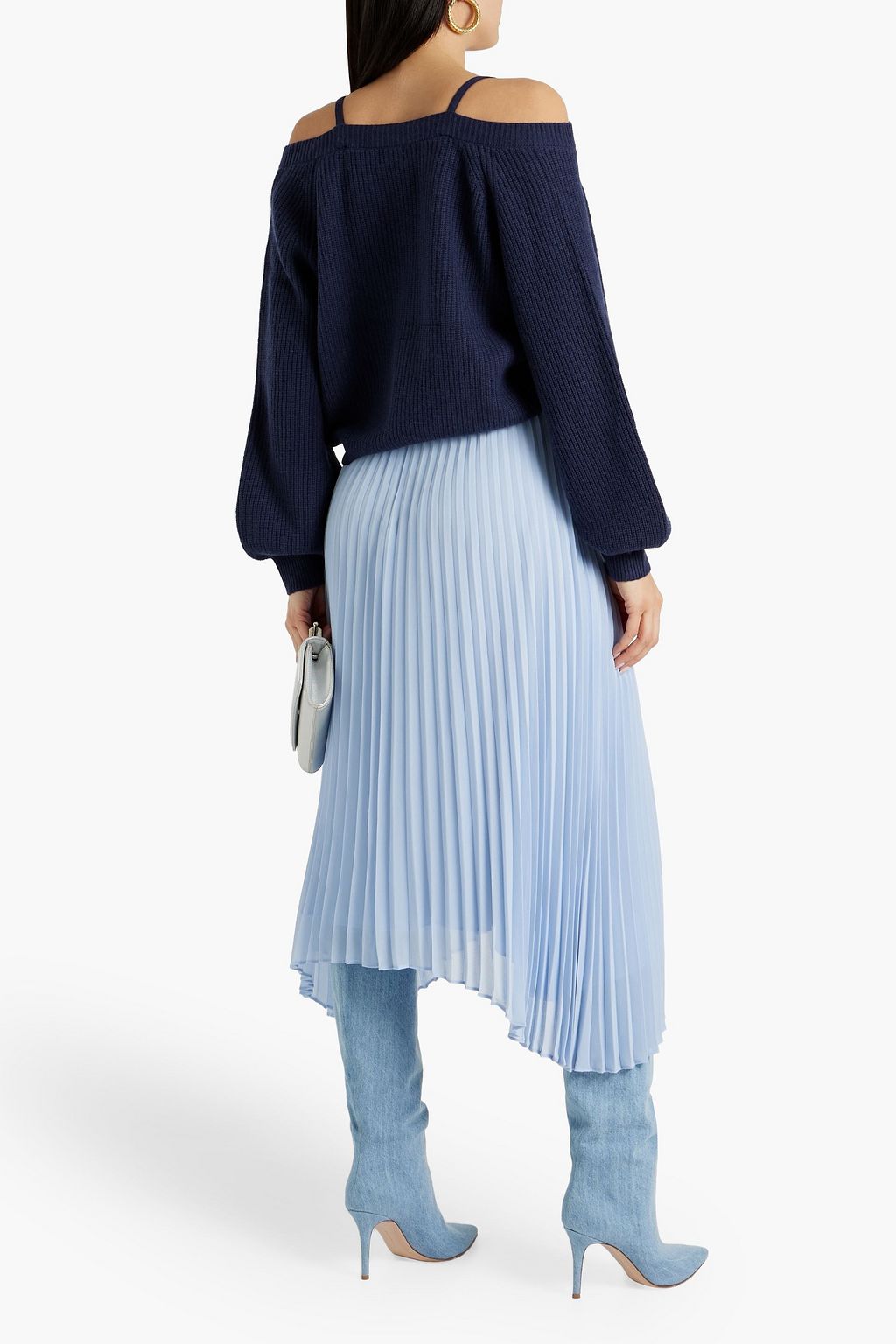 CAMI NYC Elizabeth cold-shoulder merino wool cardigan