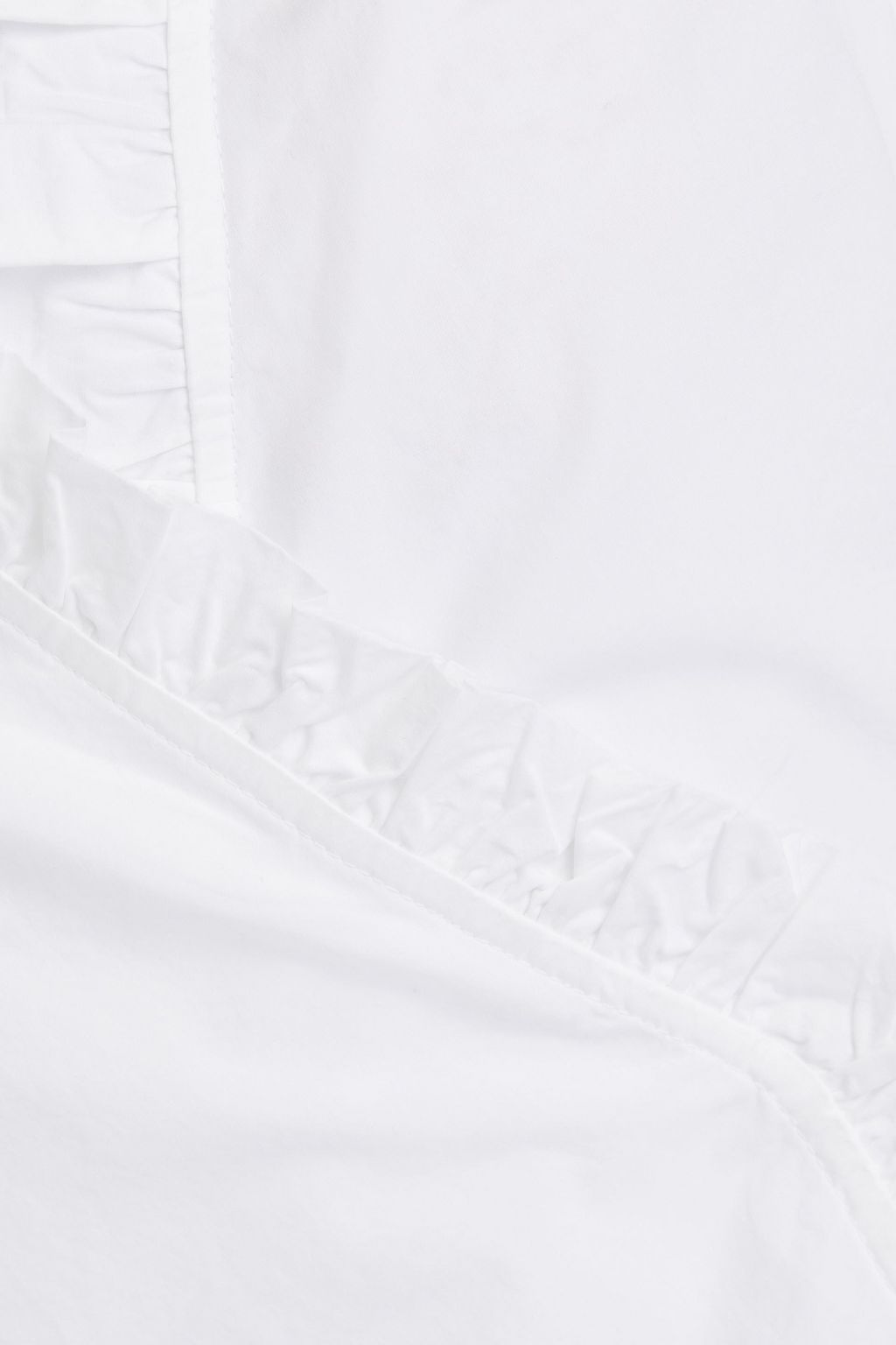 GANNI Cotton-poplin wrap blouse