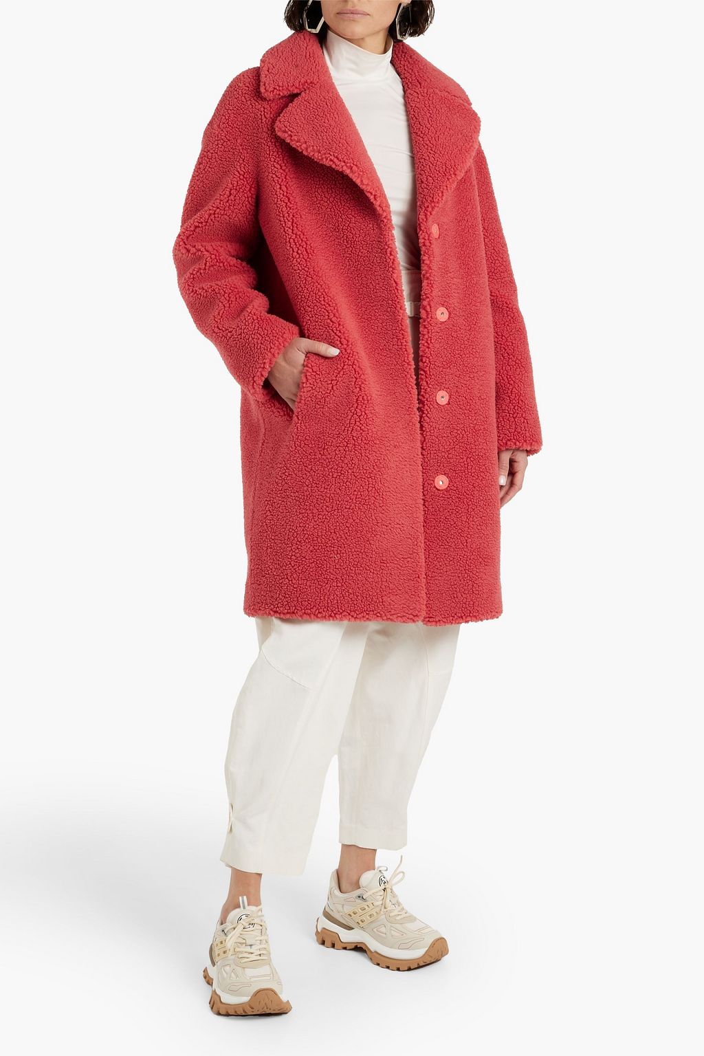 STAND STUDIO Camille faux shearling coat