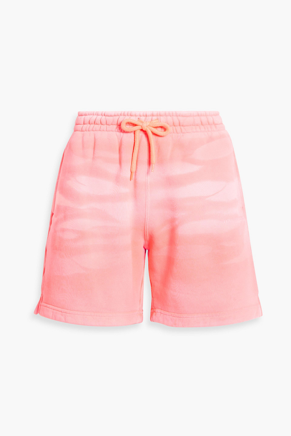 Shop Alexander Wang Tie-dyed Cotton-fleece Shorts In Pastel Pink