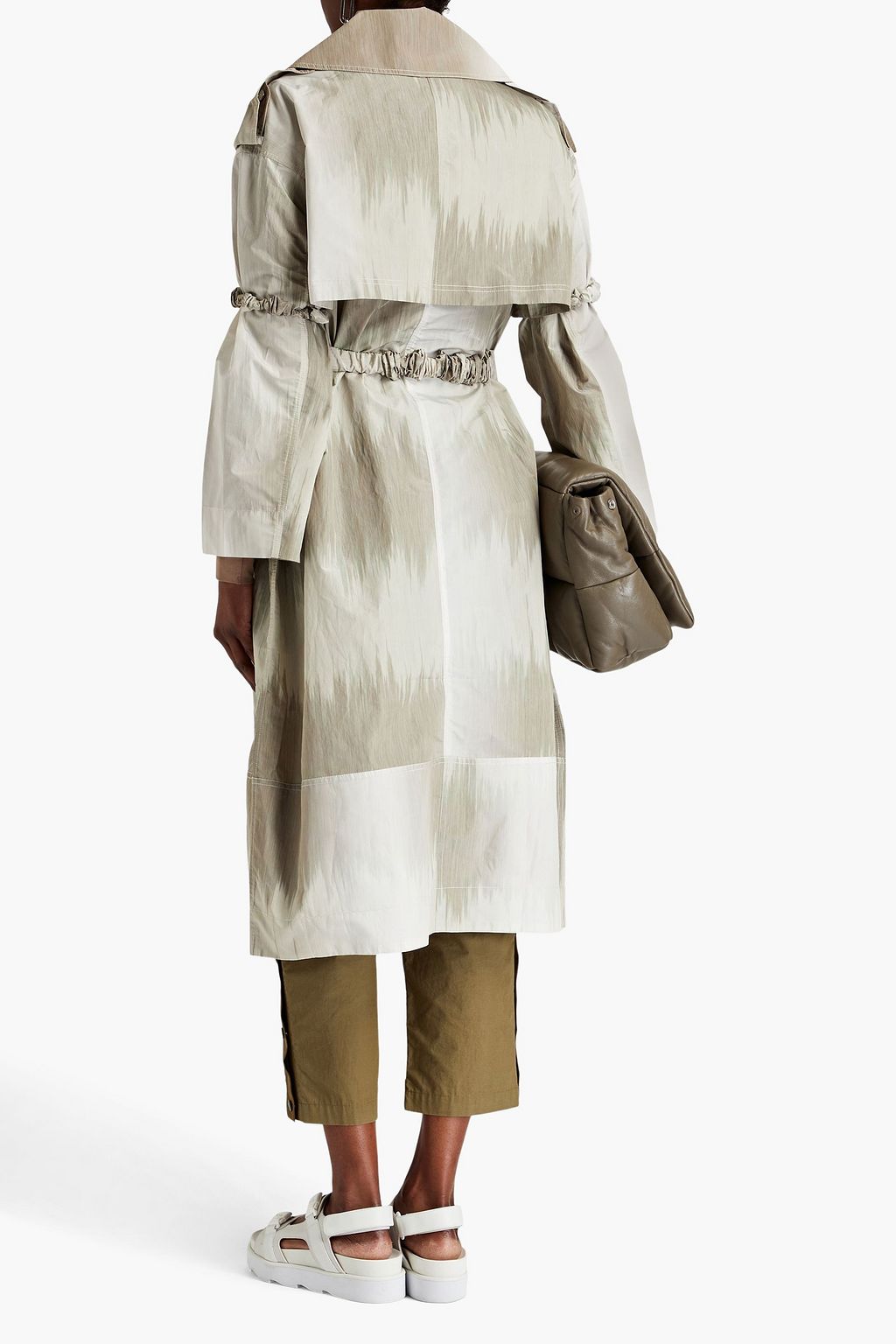GANNI Printed shell trench coat