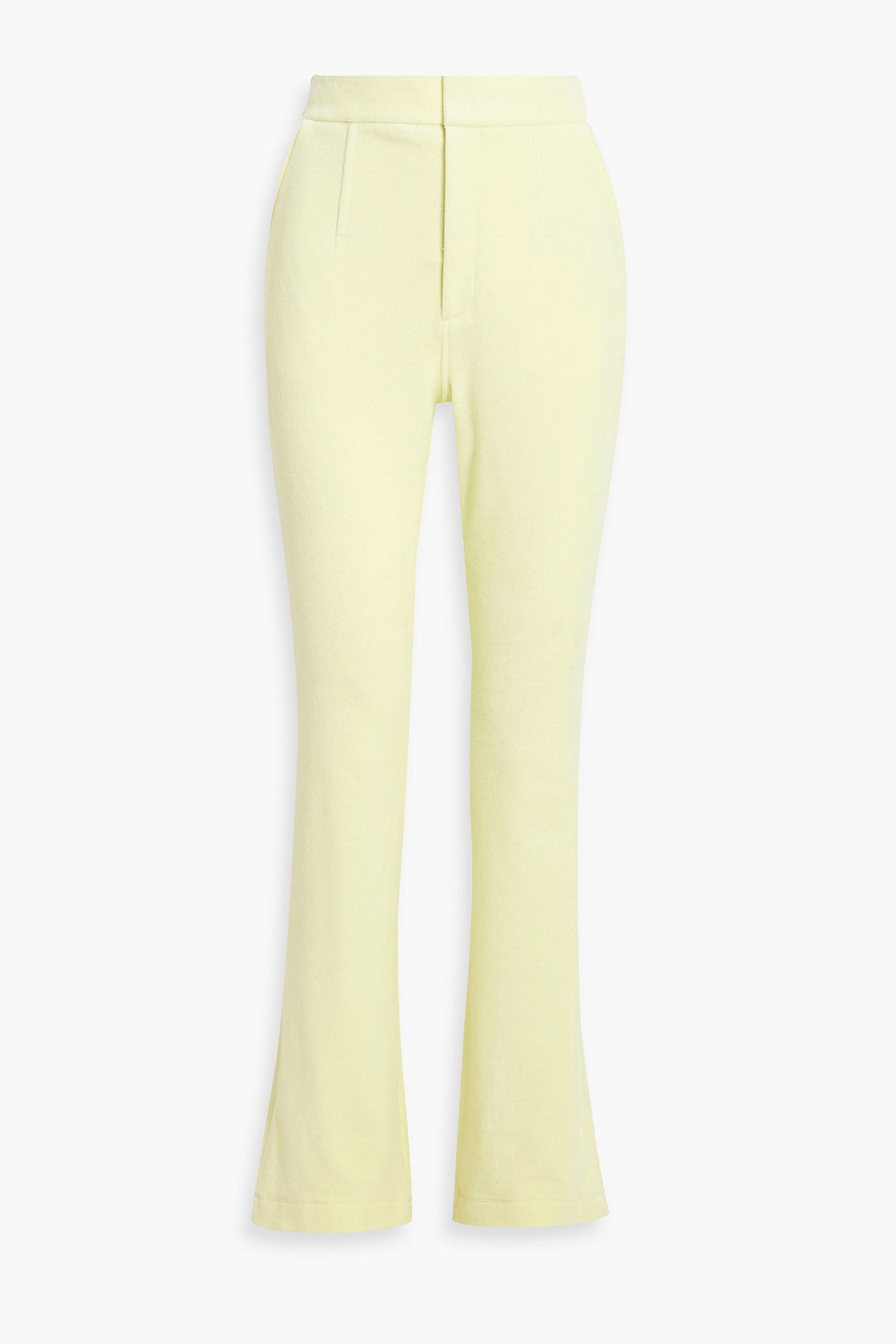 Alexander Wang Cotton-blend Chenille Bootcut Pants In Pastel Yellow