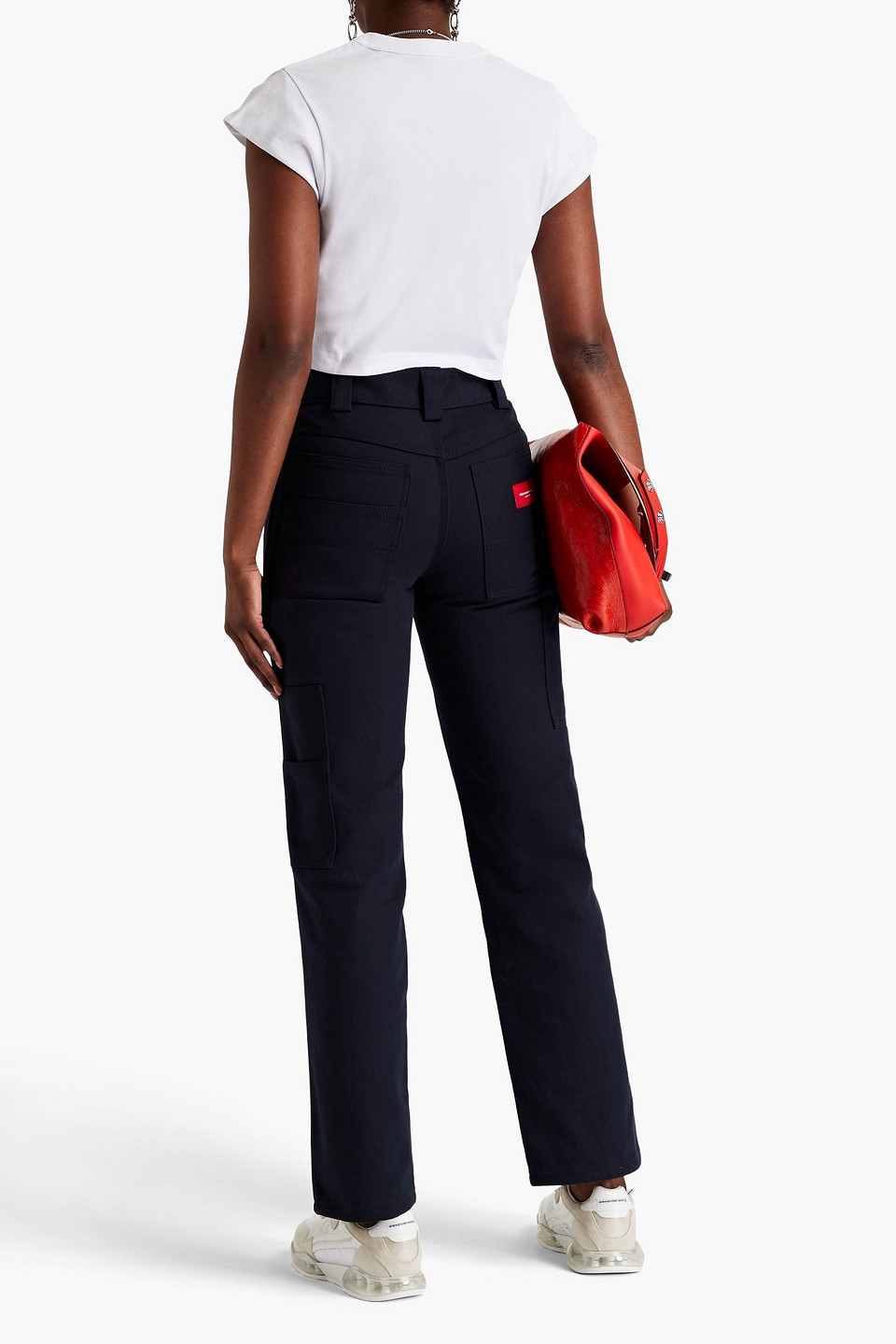 Shop Alexander Wang Mid-rise Straight-leg Jeans In Midnight Blue