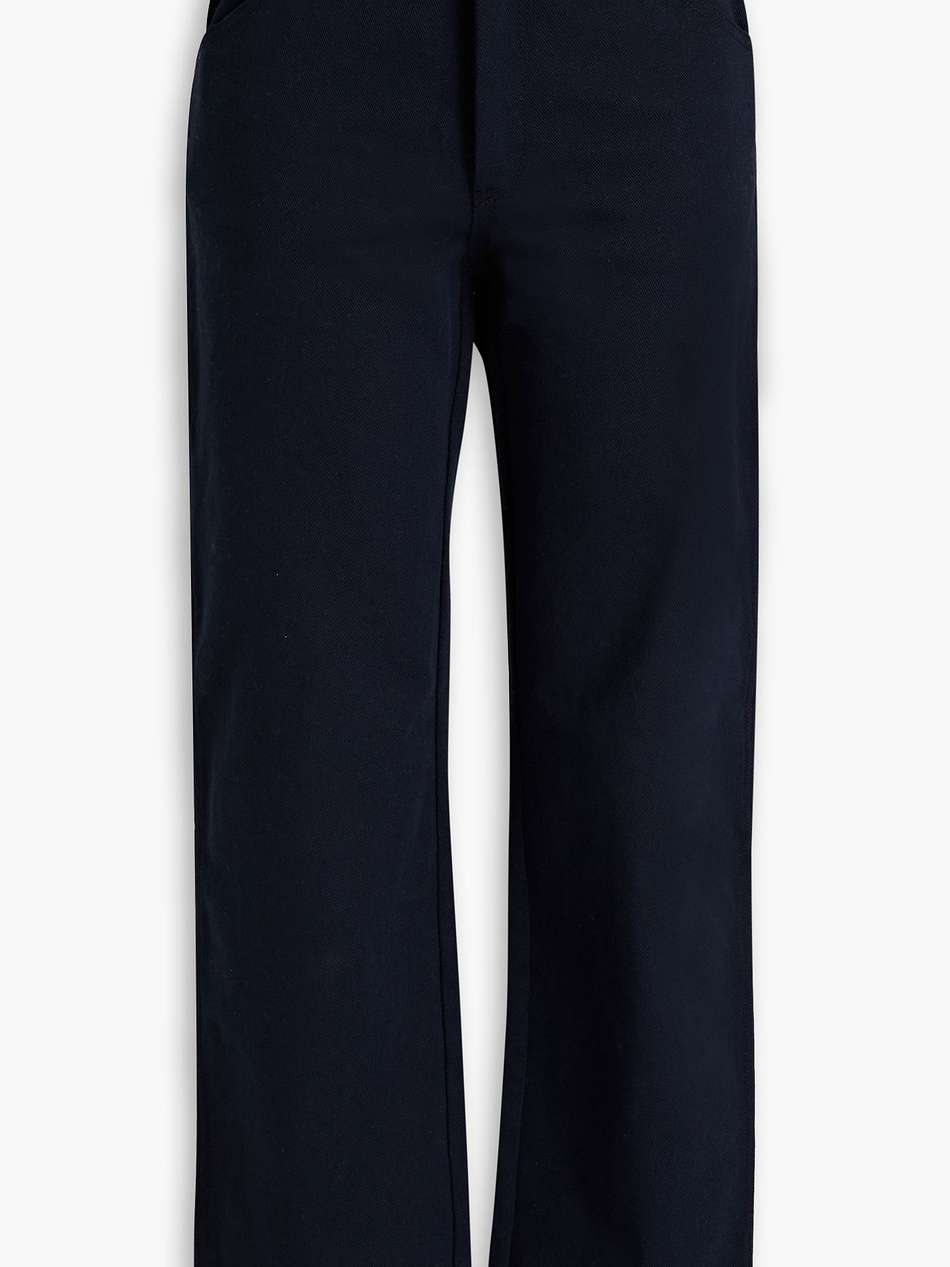 mid-rise straight-leg jeans