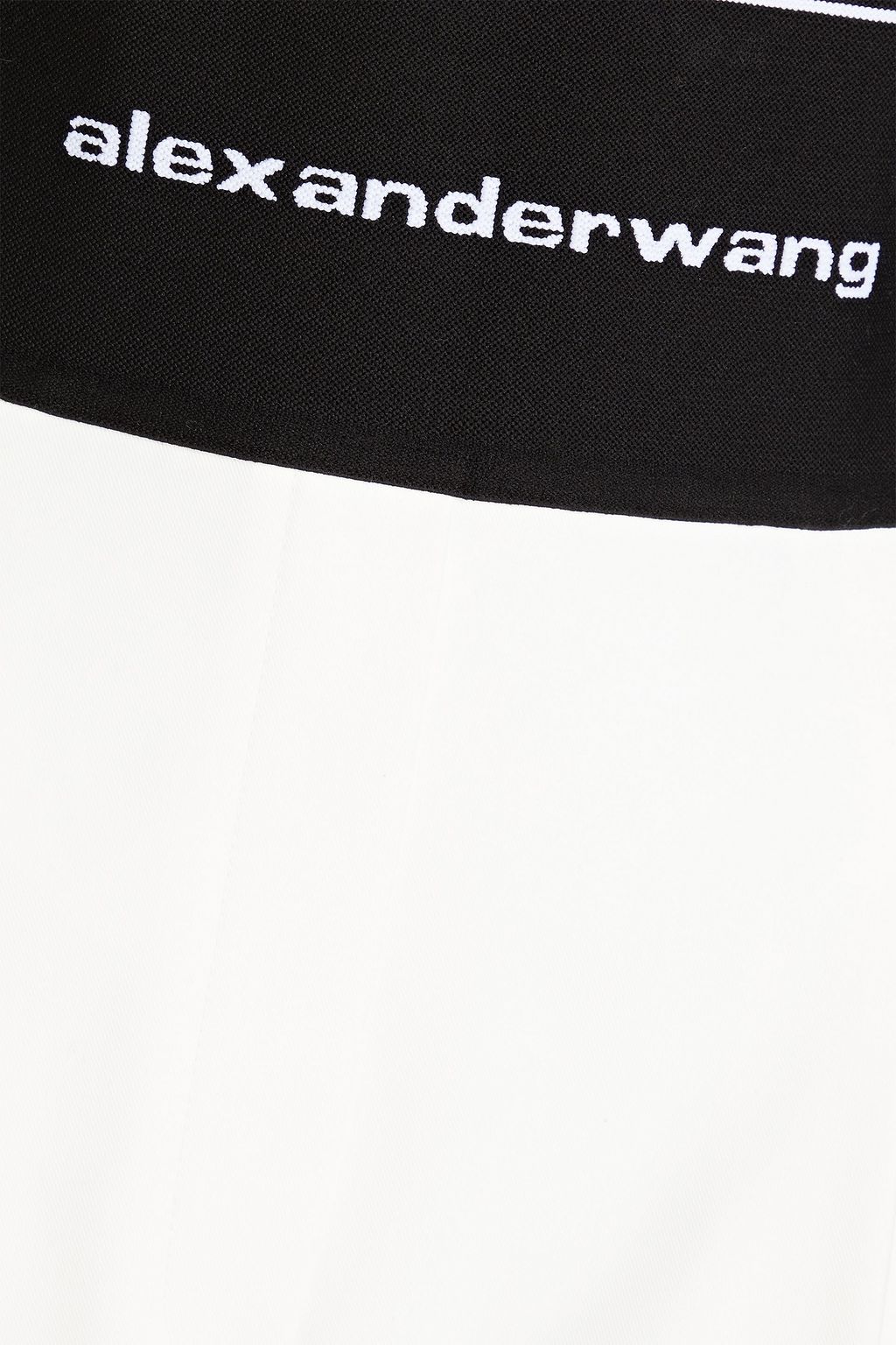 ALEXANDER WANG コットン混ツイル ストレートレッグパンツ タック入り