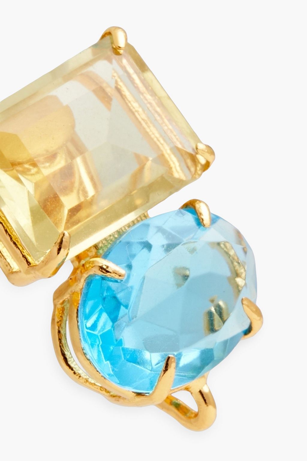 BOUNKIT 14-karat gold-plated quartz earrings