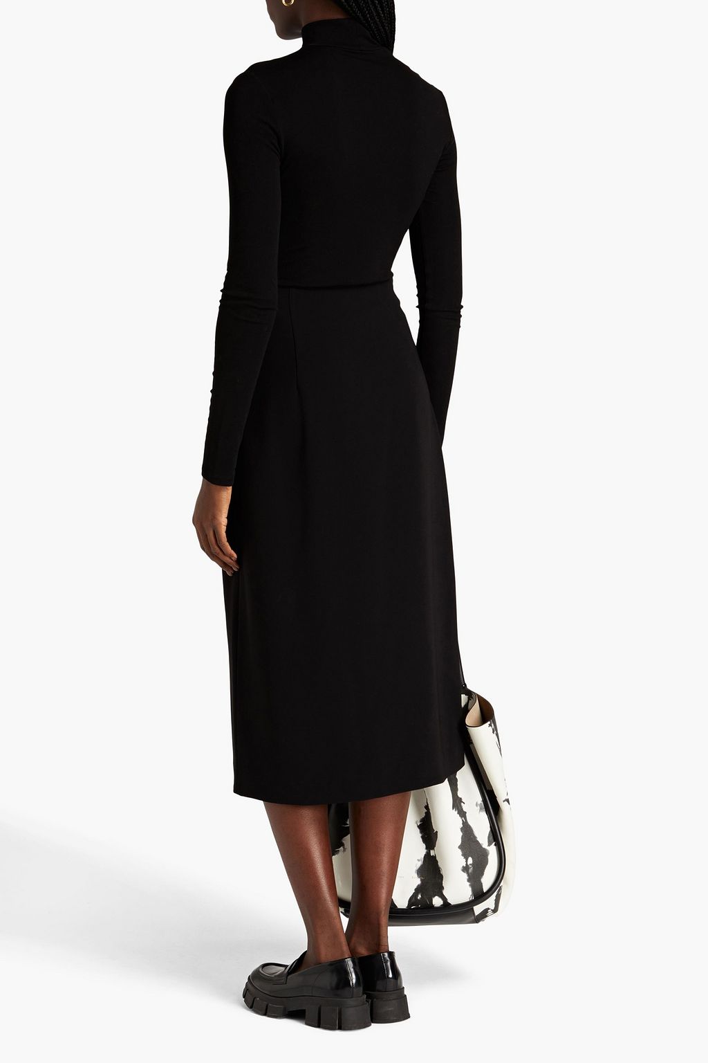 THEORY Ribbed-jersey turtleneck top