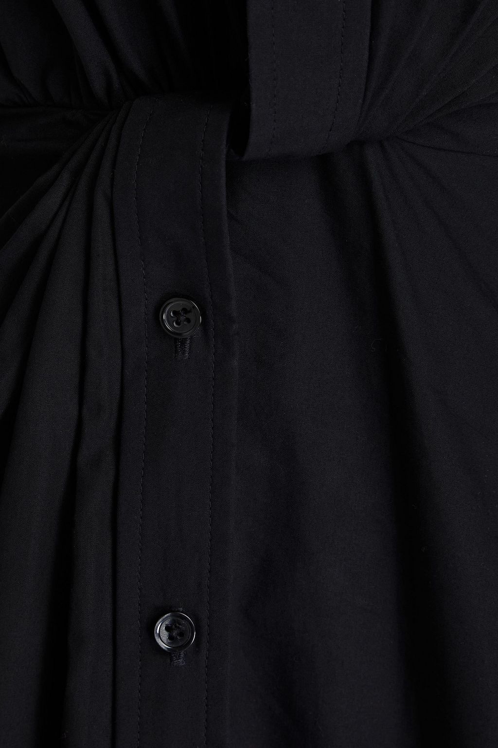 ALEXANDERWANG.T Twist-front cotton-poplin mini shirt dress