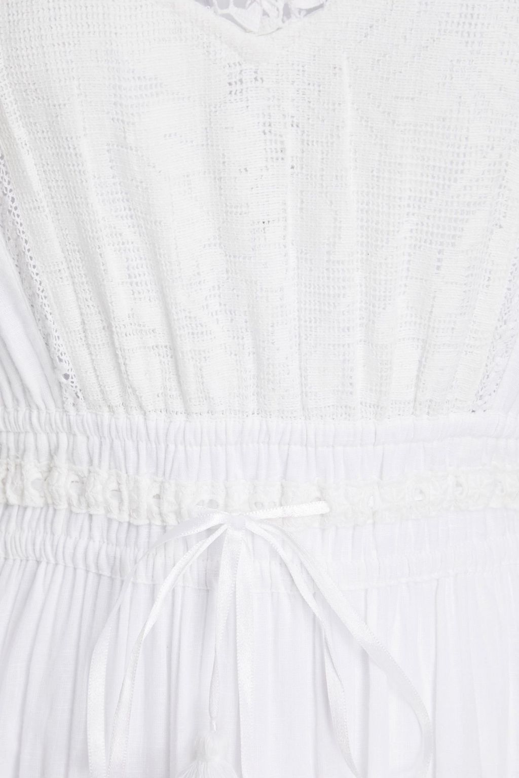 LOVESHACKFANCY Charo embroidered cotton-gauze maxi dress