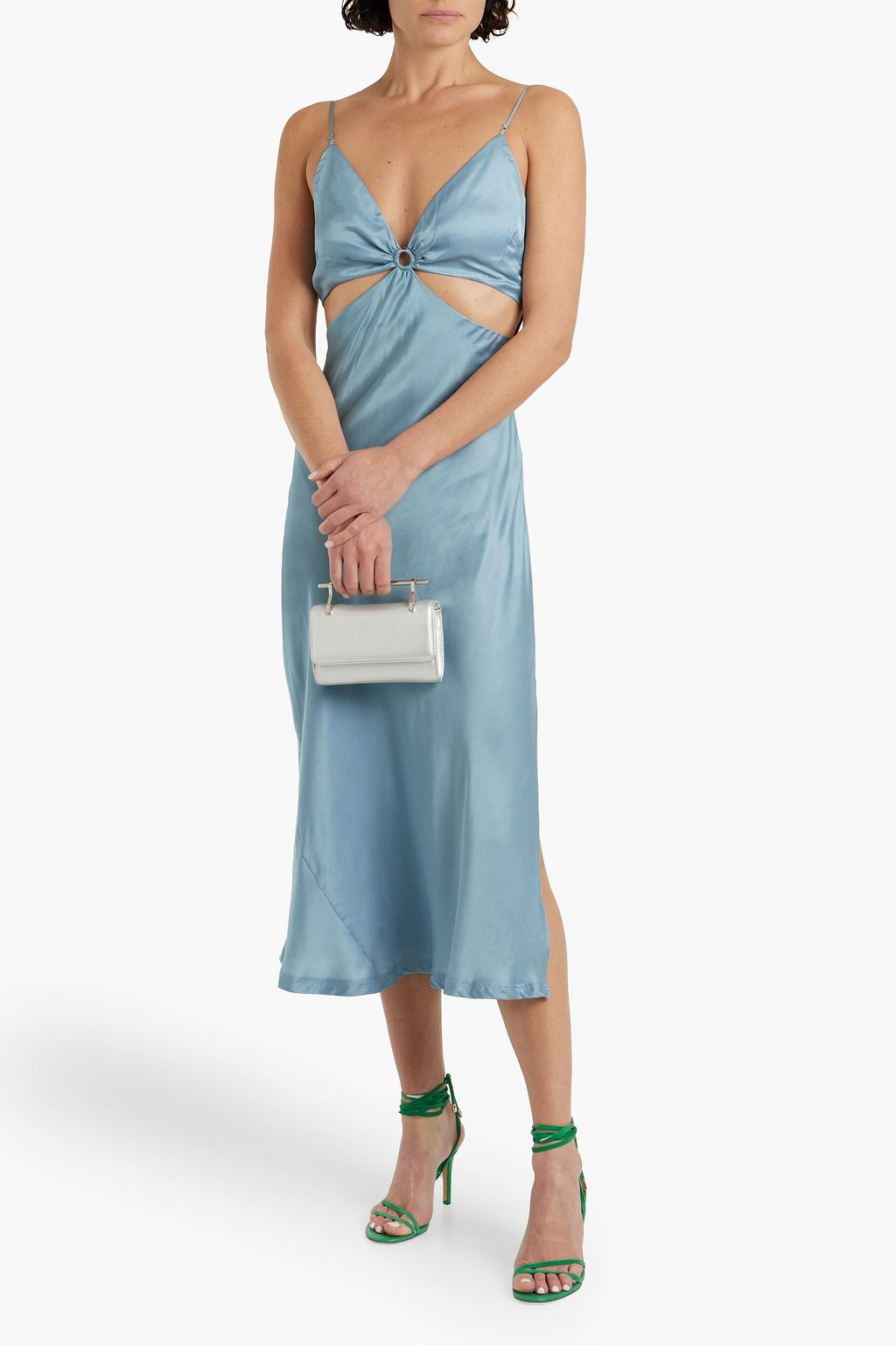 SIMKHAI Eliza cutout satin midi dress