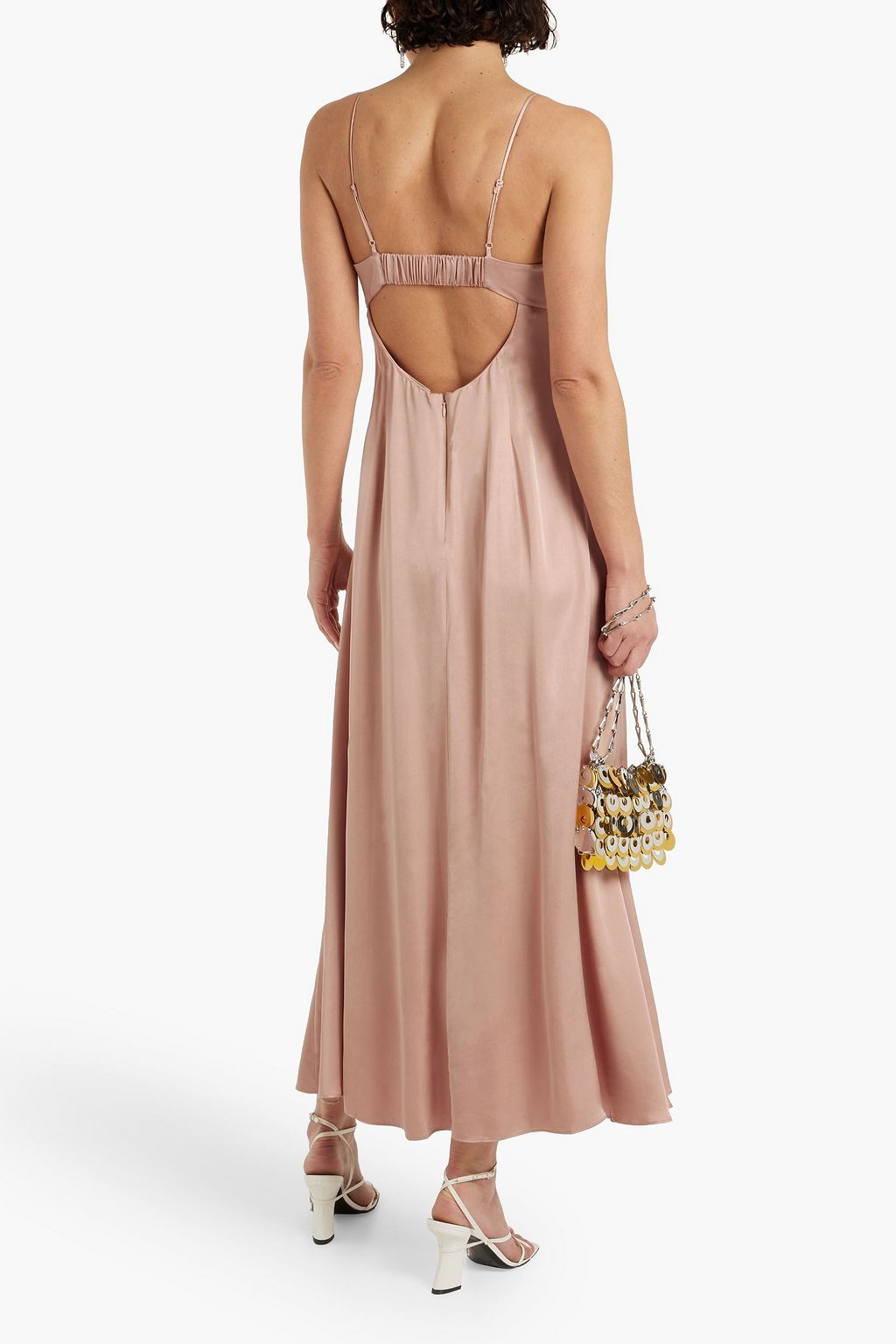 SIMKHAI Anja cutout satin midi dress