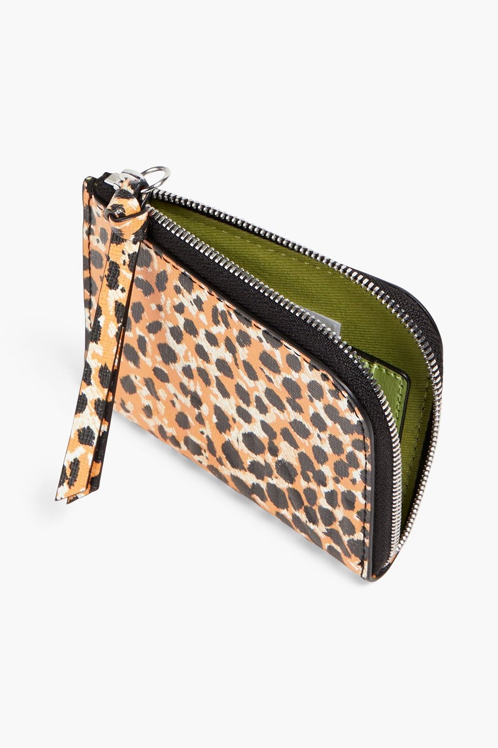 GANNI Printed leather wallet