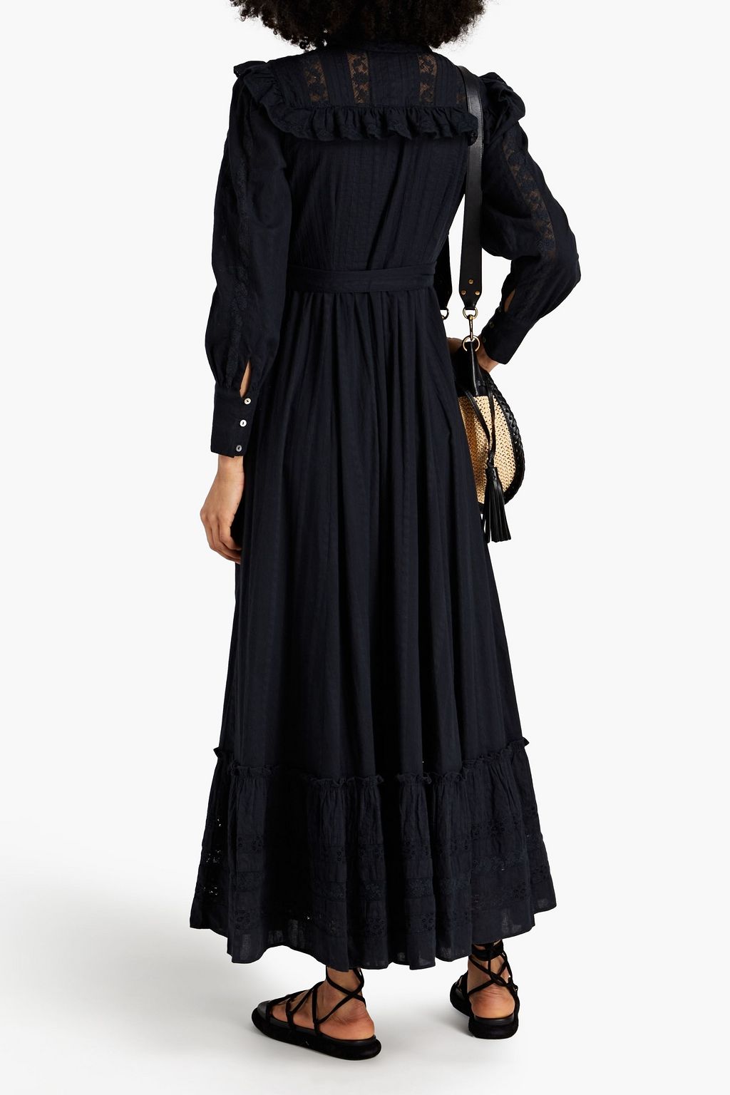 LOVESHACKFANCY Wainscott ruffled cottonjacquard maxi dress THE
