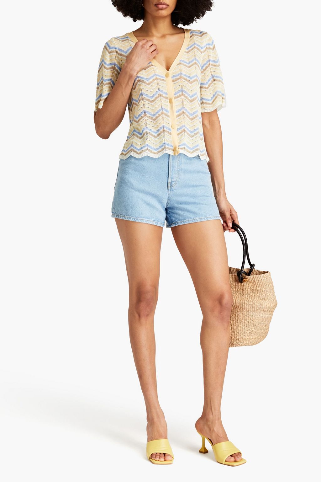 CLAUDIE PIERLOT Pointelle-knit cardigan