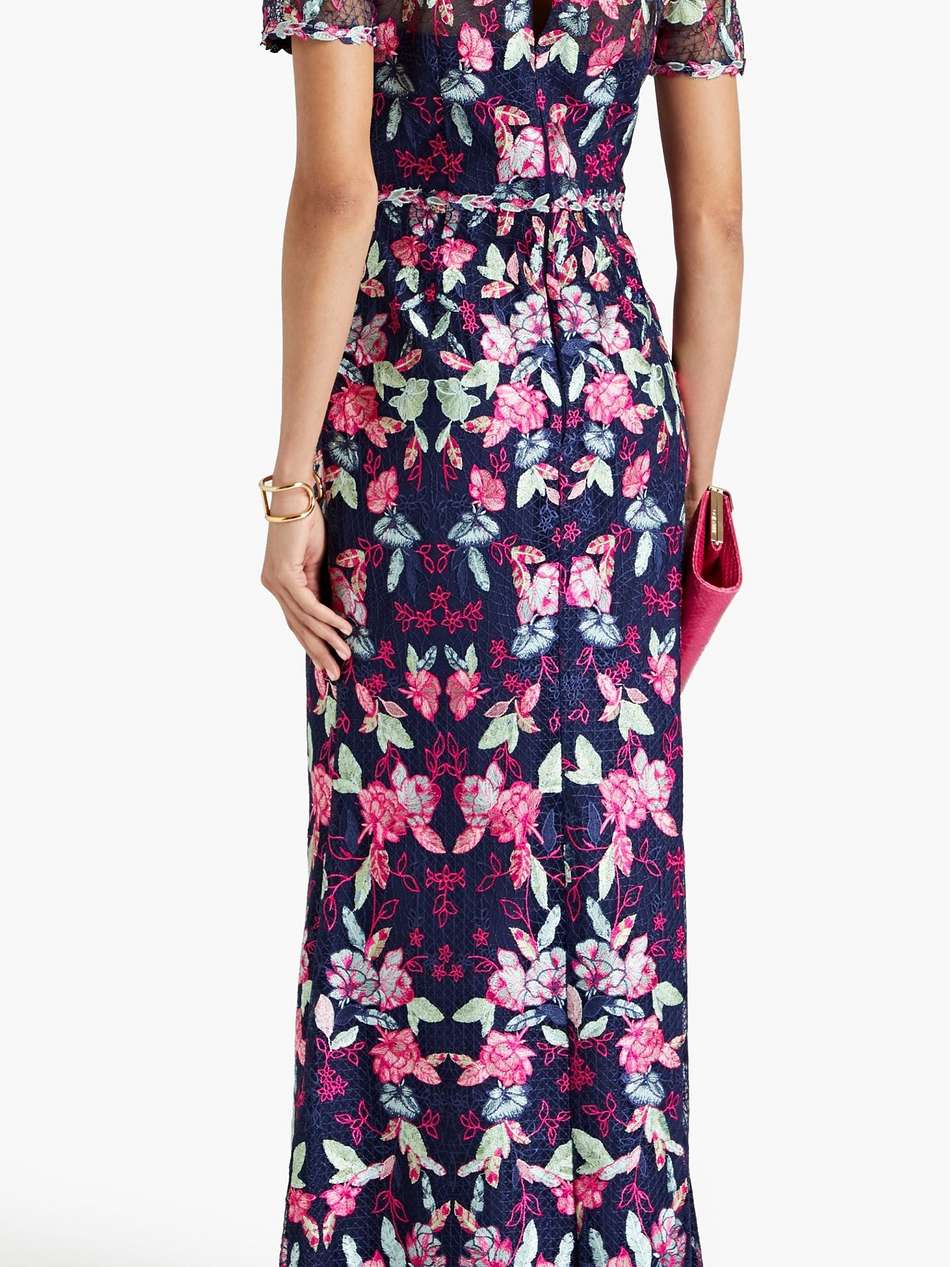 embroidered tulle gown