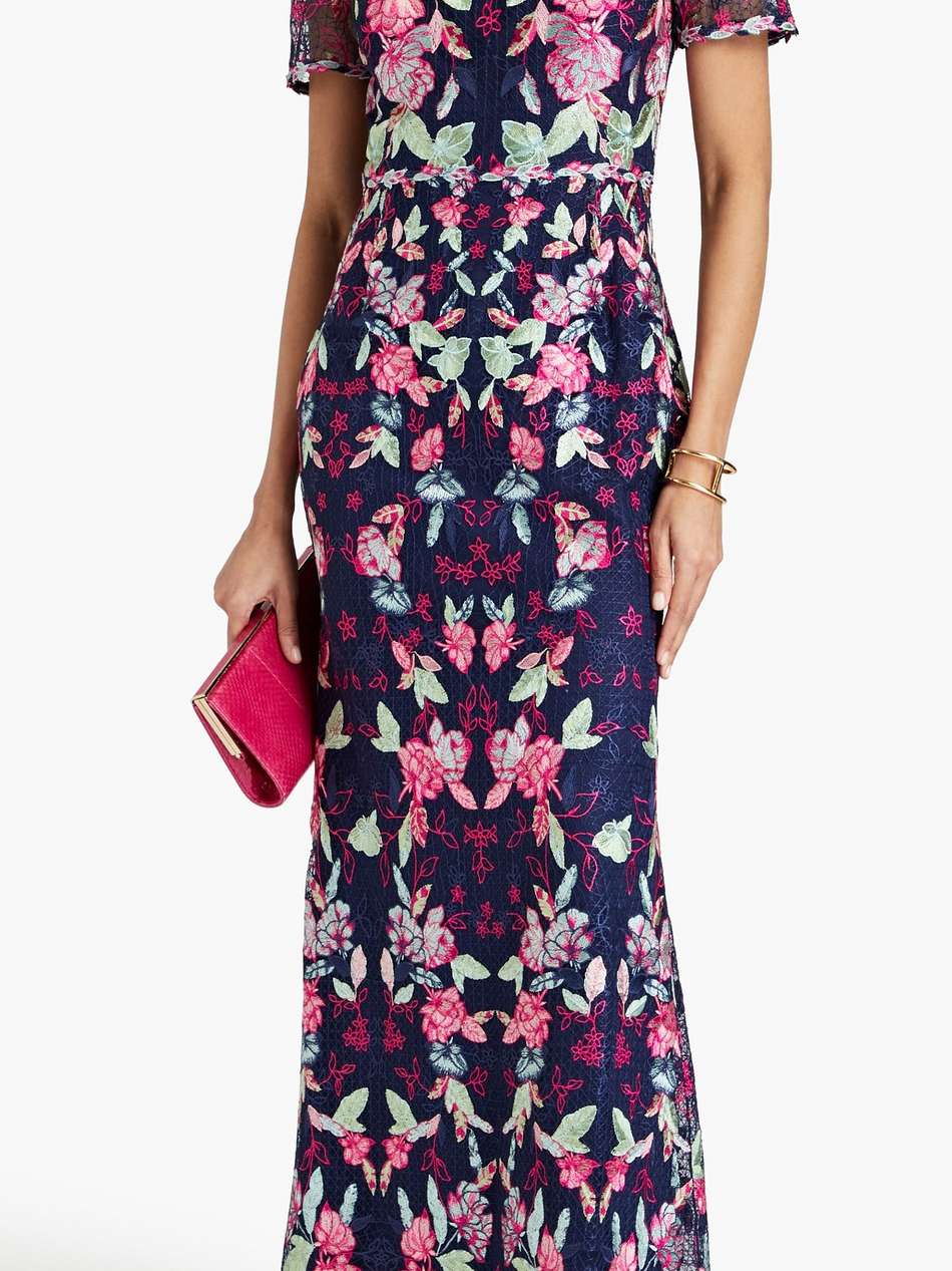 embroidered tulle gown