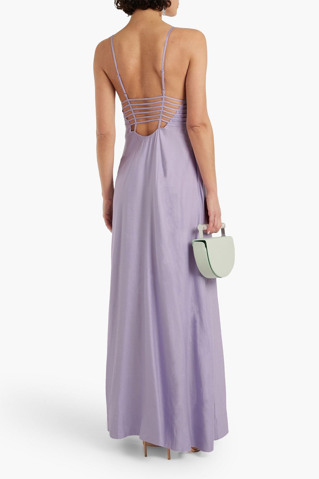 SIMKHAI Prudence cutout linen-blend maxi dress