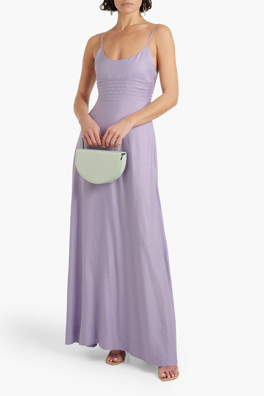 SIMKHAI Prudence cutout linen-blend maxi dress