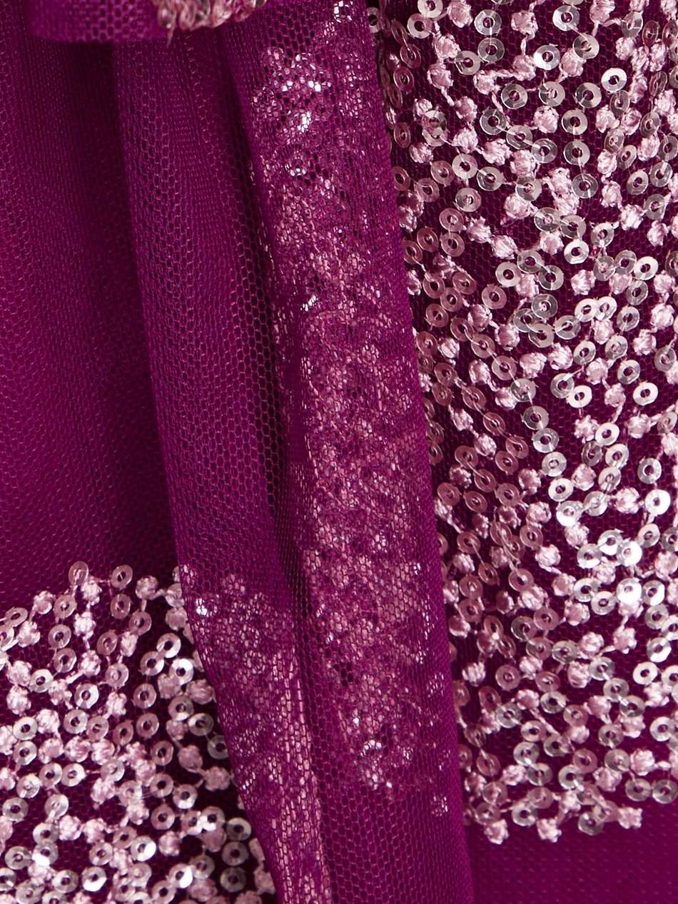 tiered embellished tulle gown