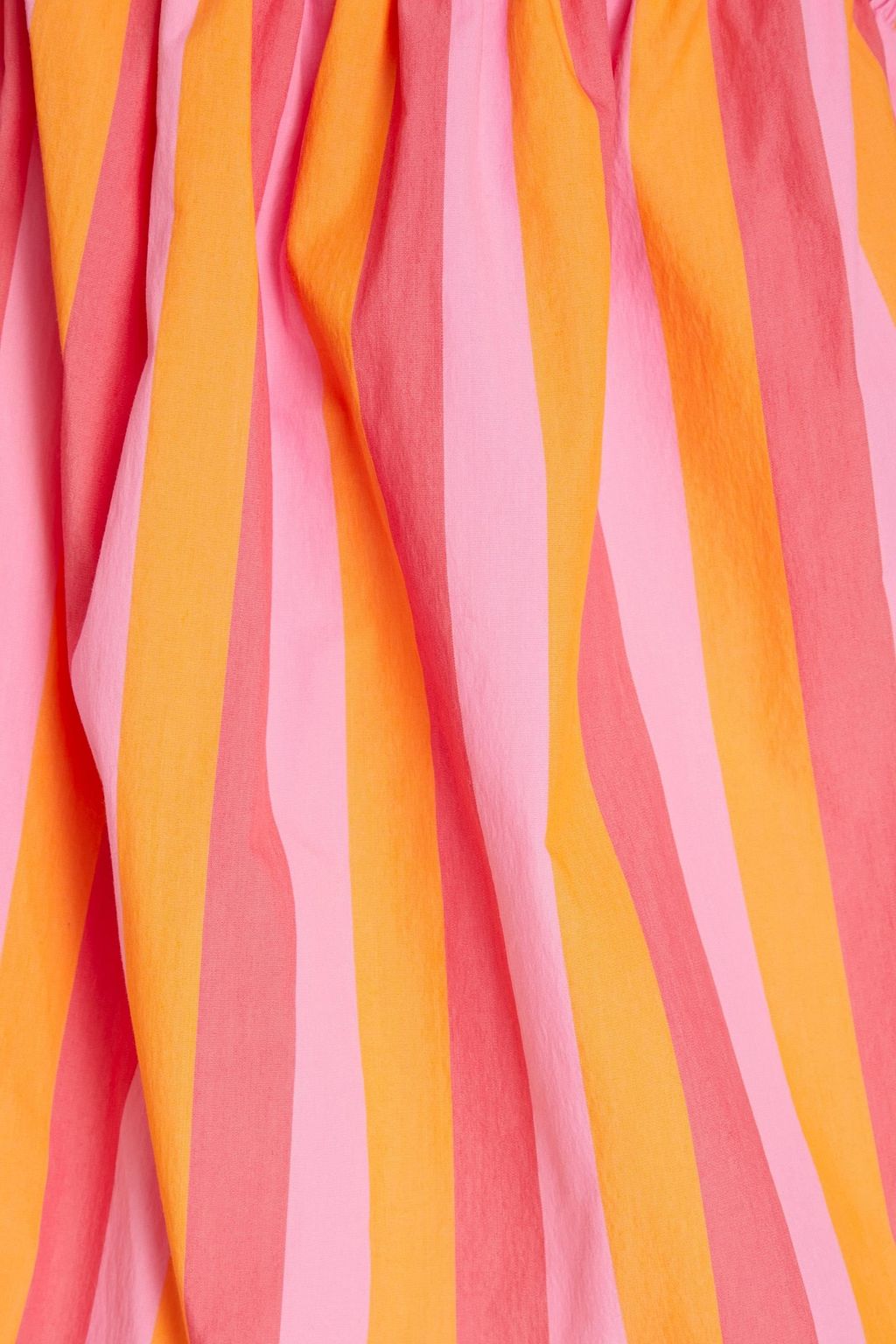 REBECCA VALLANCE Mimi cutout striped cotton-blend poplin mini dress