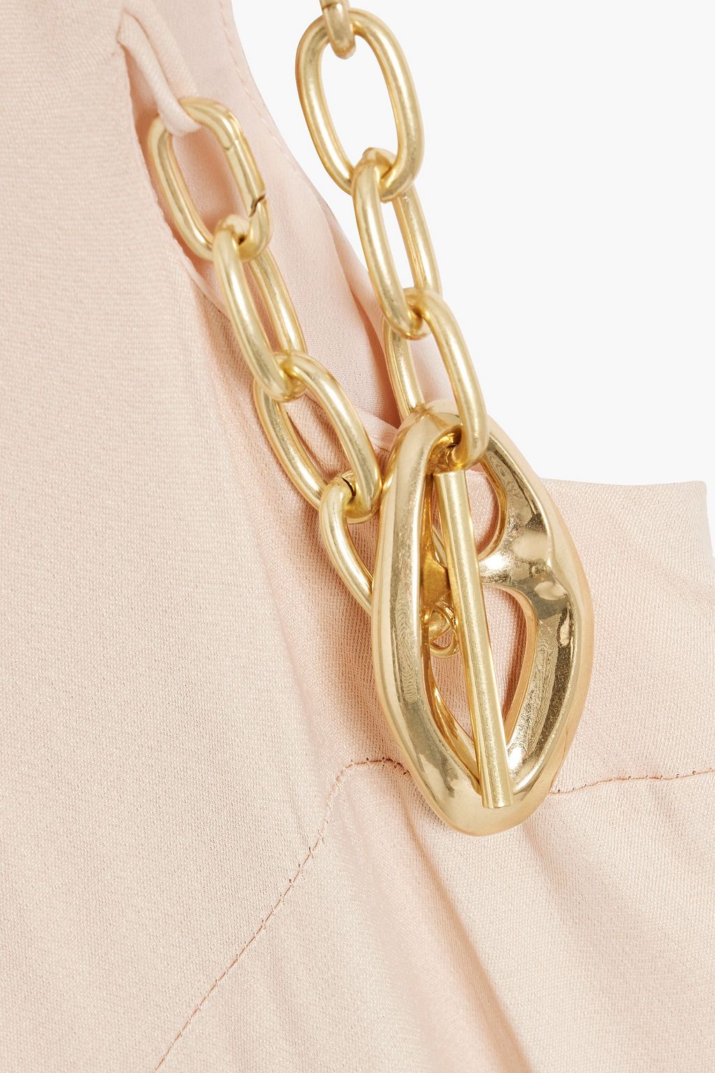 SIMKHAI Morena cutout chain-embellished satin-crepe midi dress
