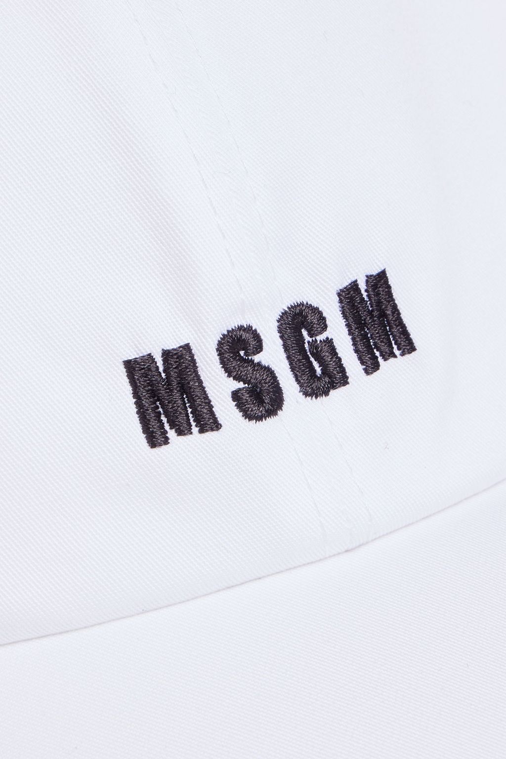 MSGM Embroidered cotton-twill baseball cap