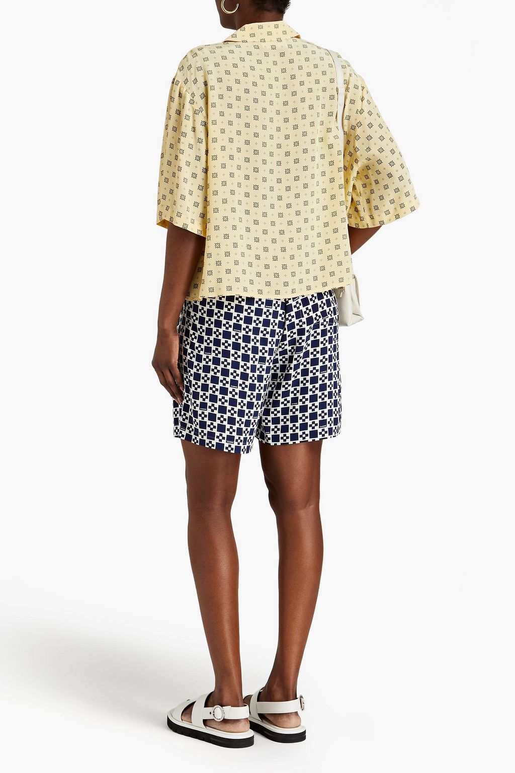 CLAUDIE PIERLOT クレープデシン シャツ プリント入り