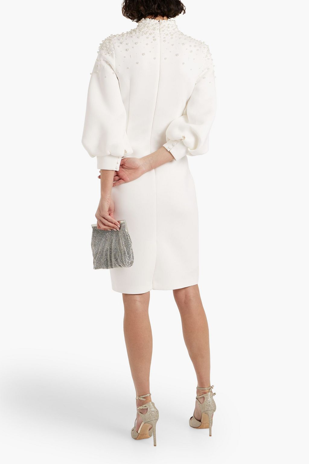 BADGLEY MISCHKA Embellished scuba dress THE