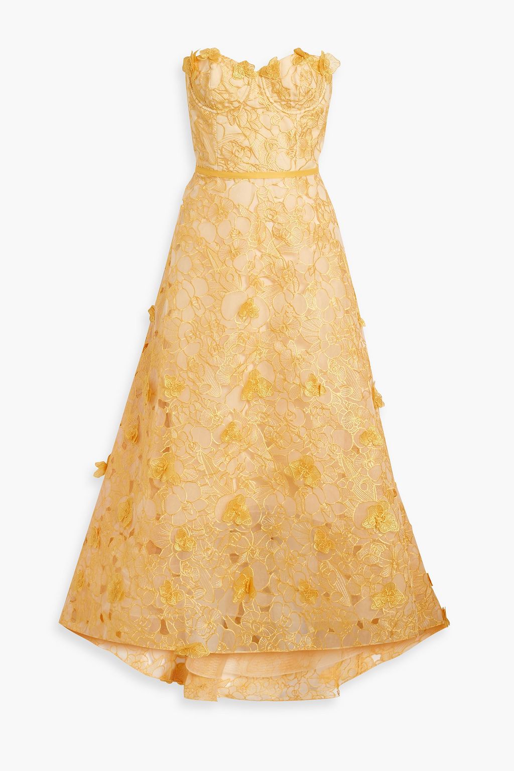 Marchesa notte yellow clearance dress