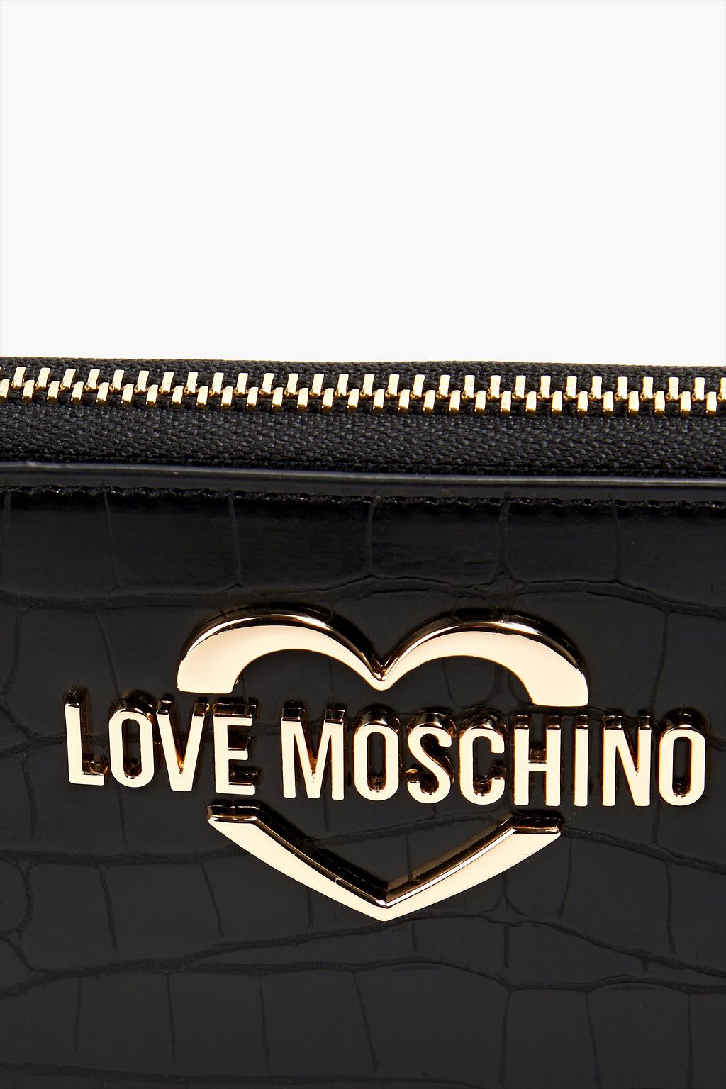 LOVE MOSCHINO Faux croc-effect leather wallet