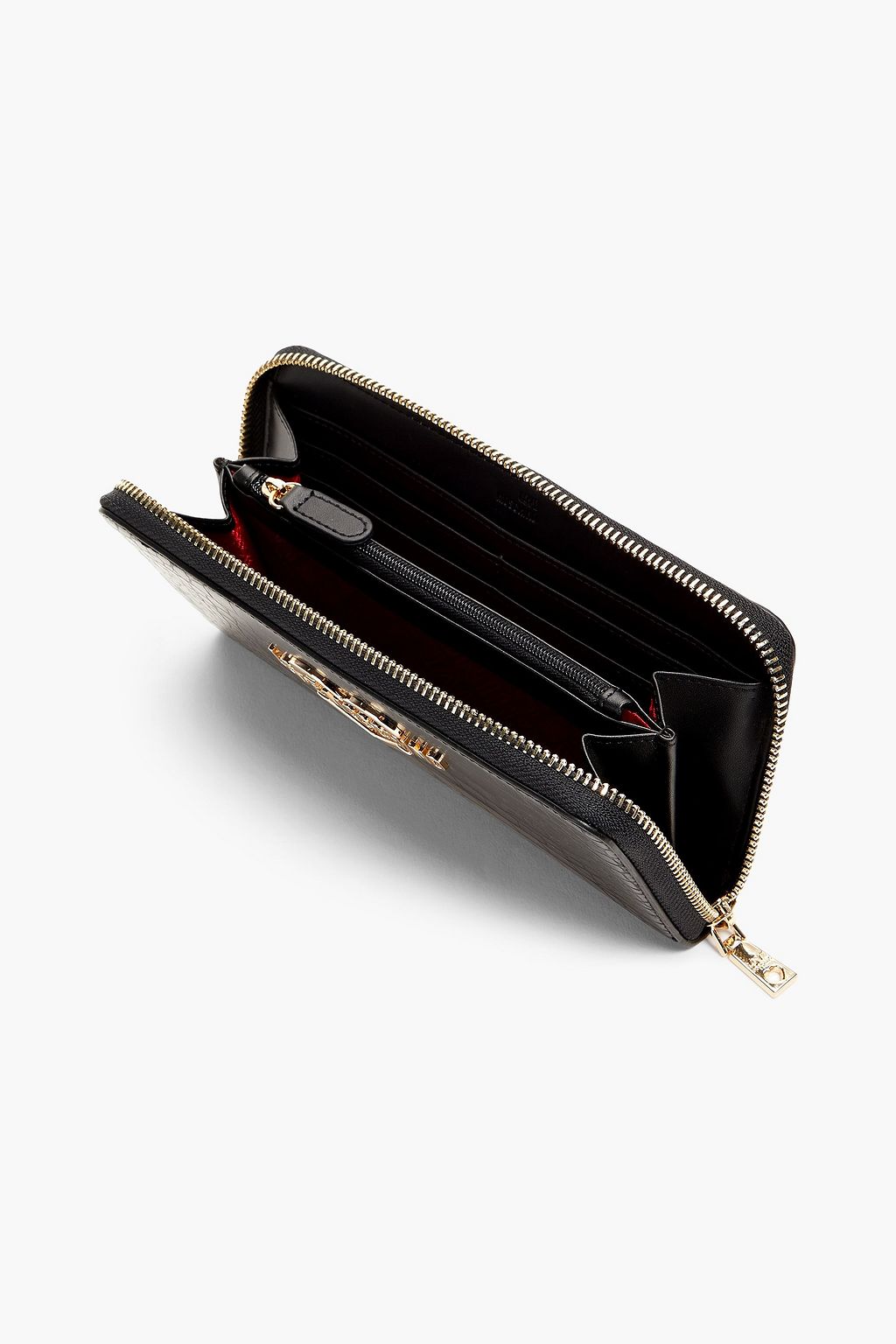 LOVE MOSCHINO Faux croc-effect leather wallet