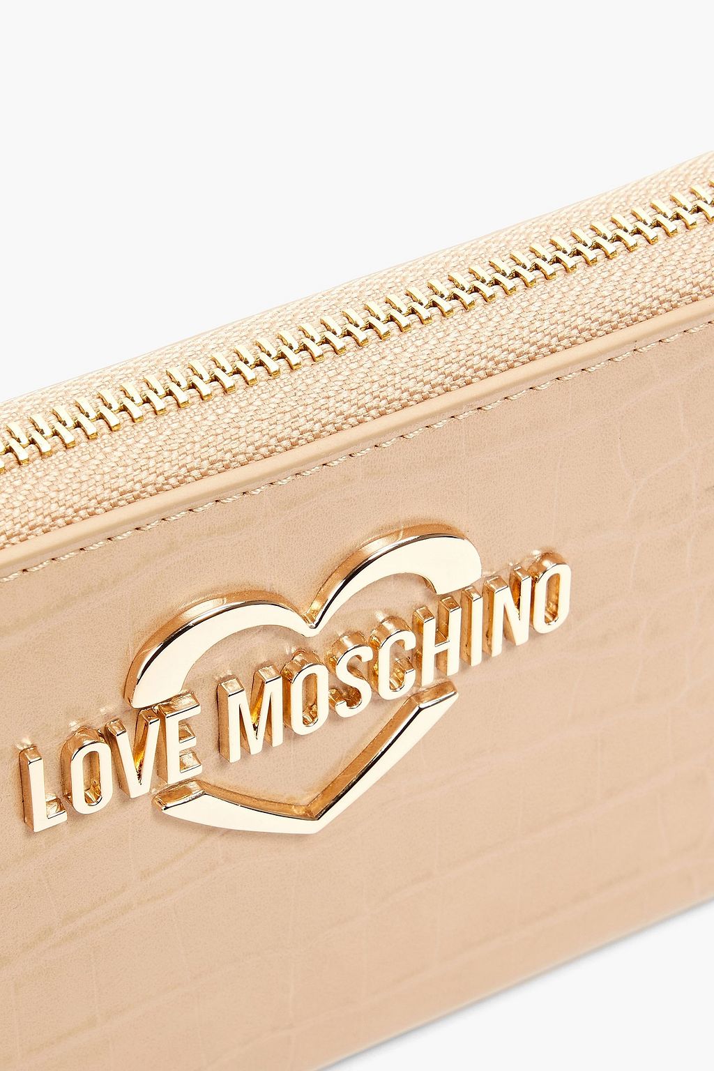 LOVE MOSCHINO Faux croc-effect leather wallet