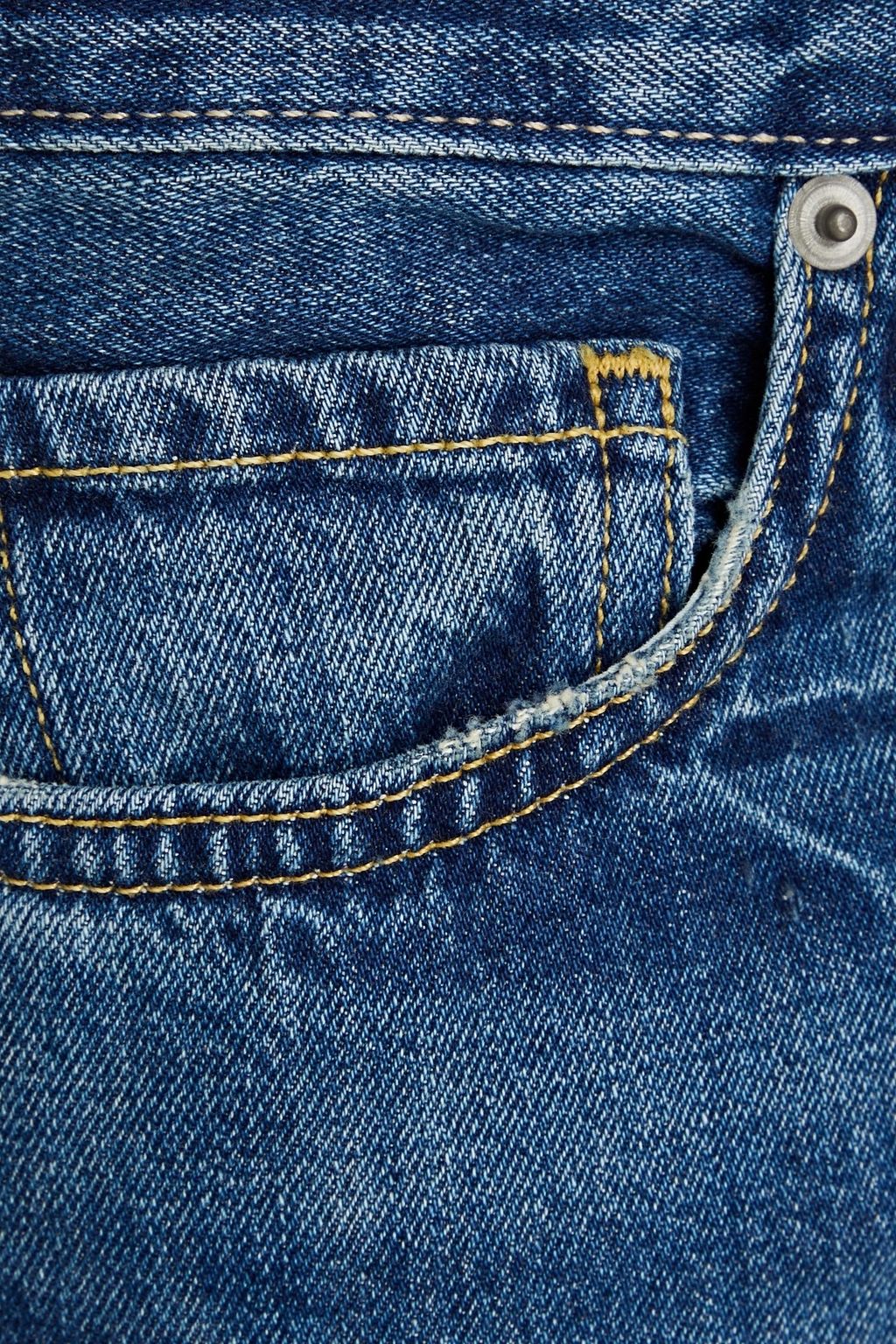 NILI LOTAN بنطلون جينز بقصة أرجل مستقيمة وخصر مرتفع