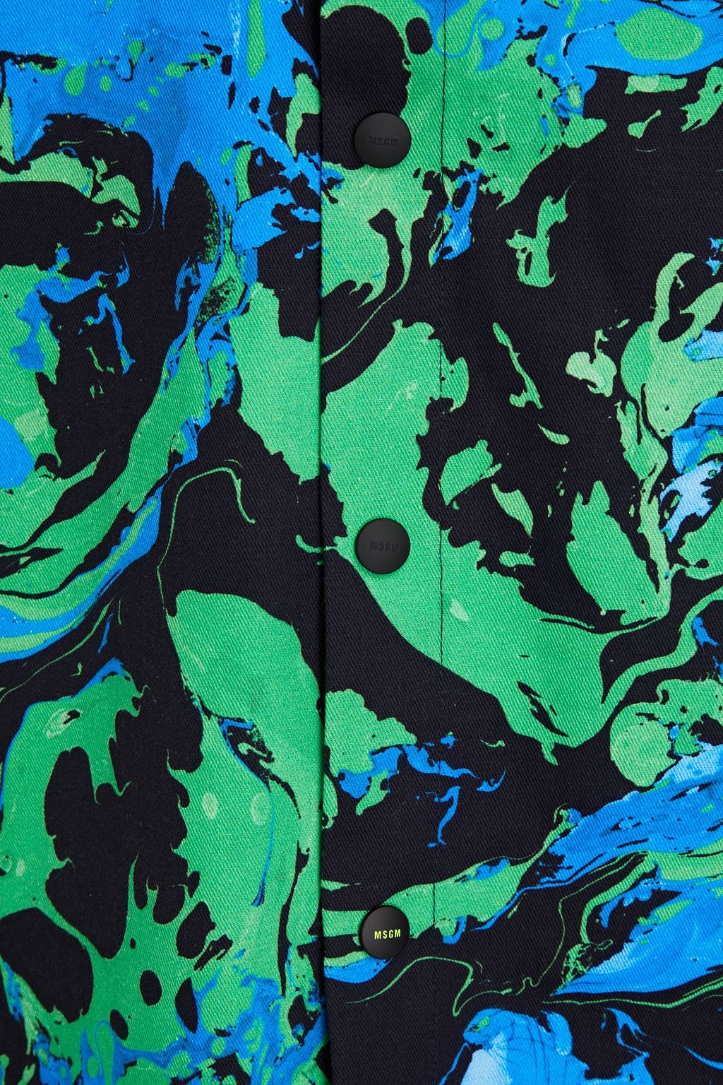 MSGM قميص من التويل القطني مزين بطبعات