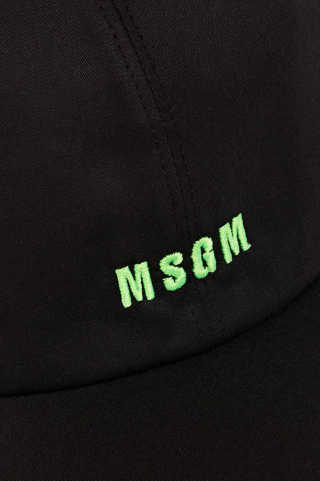 MSGM Embroidered cotton-twill baseball cap