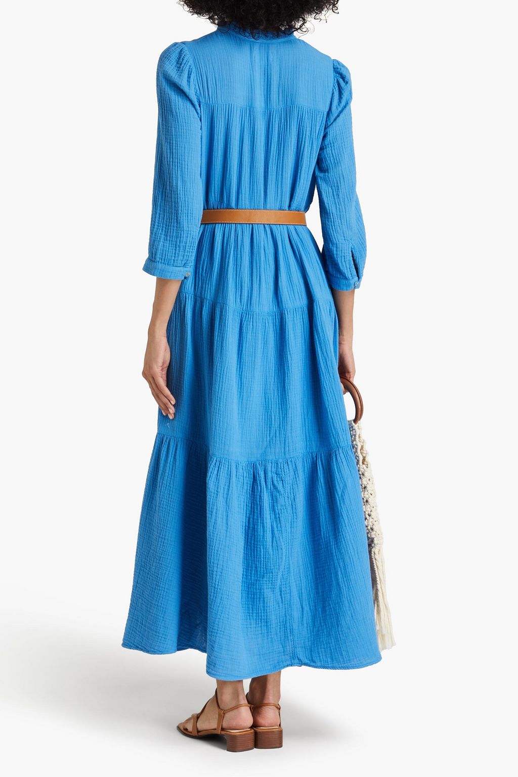 HONORINE Giselle tiered gathered cottongauze maxi dress THE