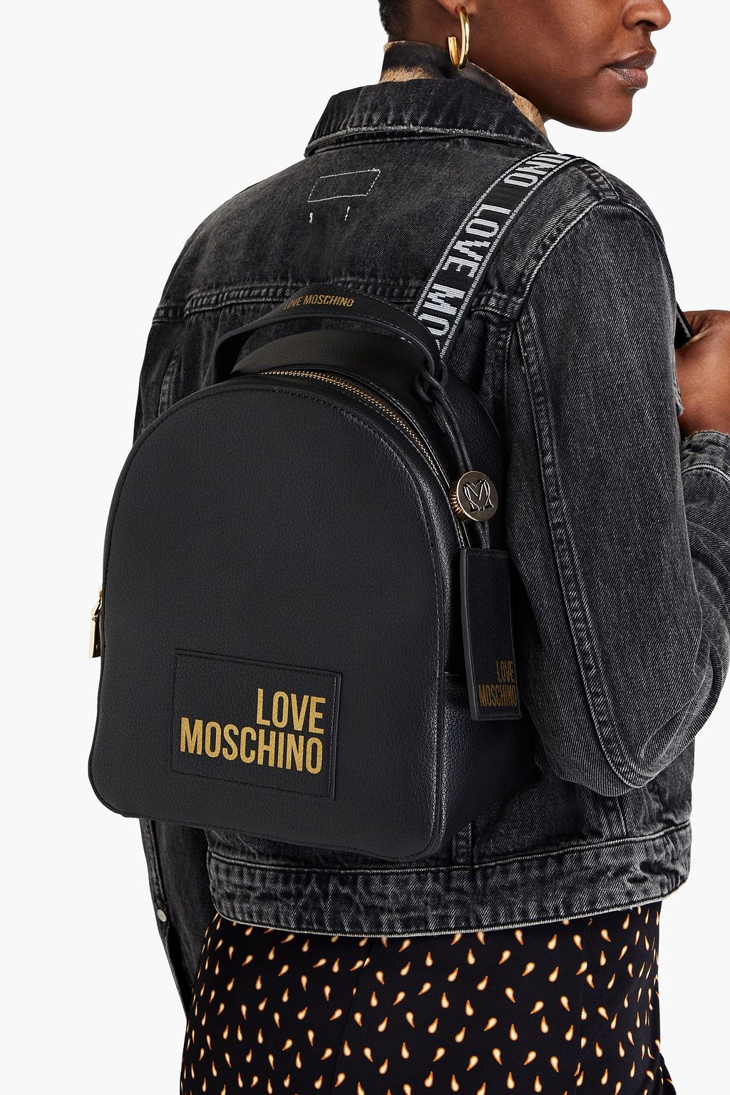 LOVE MOSCHINO Faux pebbled-leather backpack
