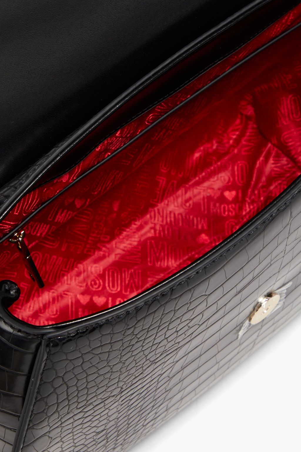 LOVE MOSCHINO Faux croc-effect leather tote