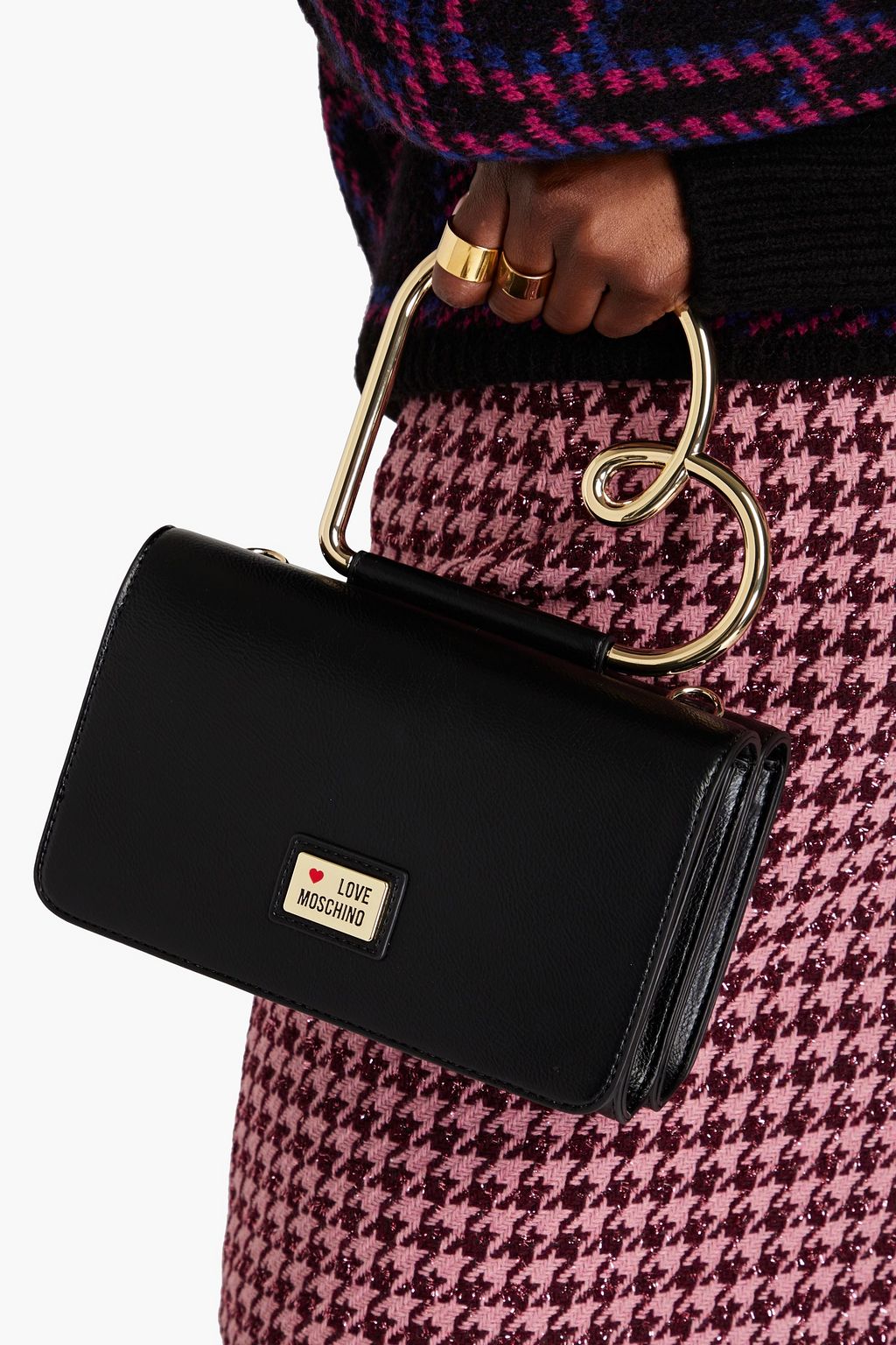 LOVE MOSCHINO Faux textured-leather tote