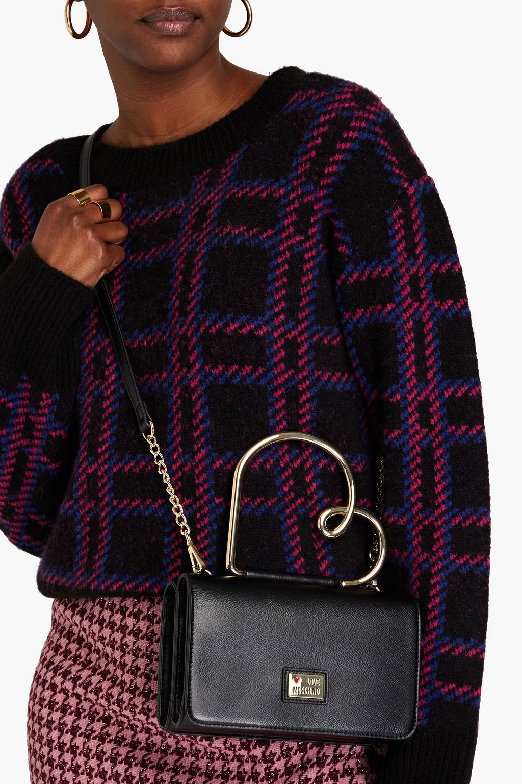 LOVE MOSCHINO Faux textured-leather tote