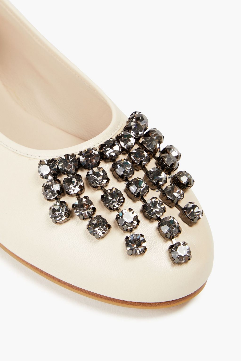 TORY BURCH 장식 디테일 가죽 발레리나 플랫