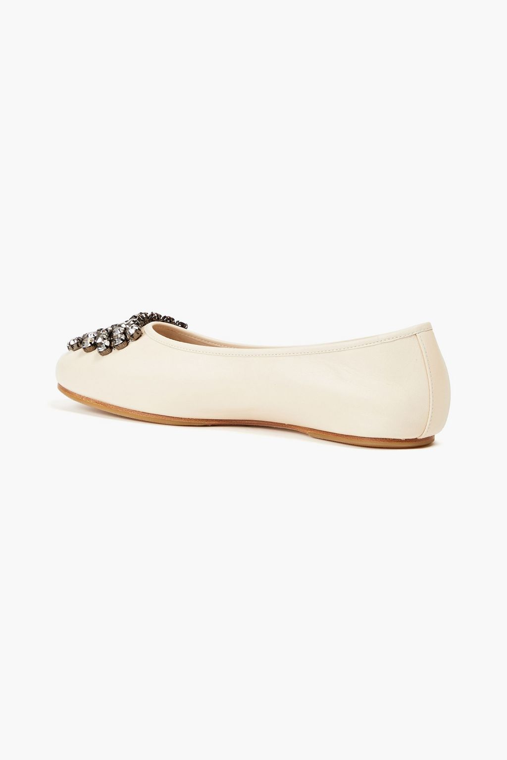 TORY BURCH 장식 디테일 가죽 발레리나 플랫