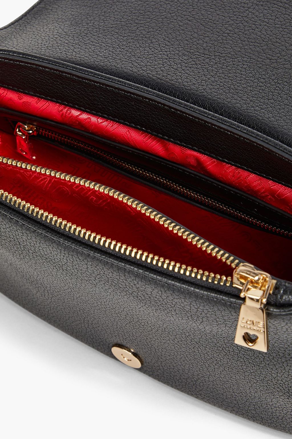 LOVE MOSCHINO Faux pebbled-leather shoulder bag